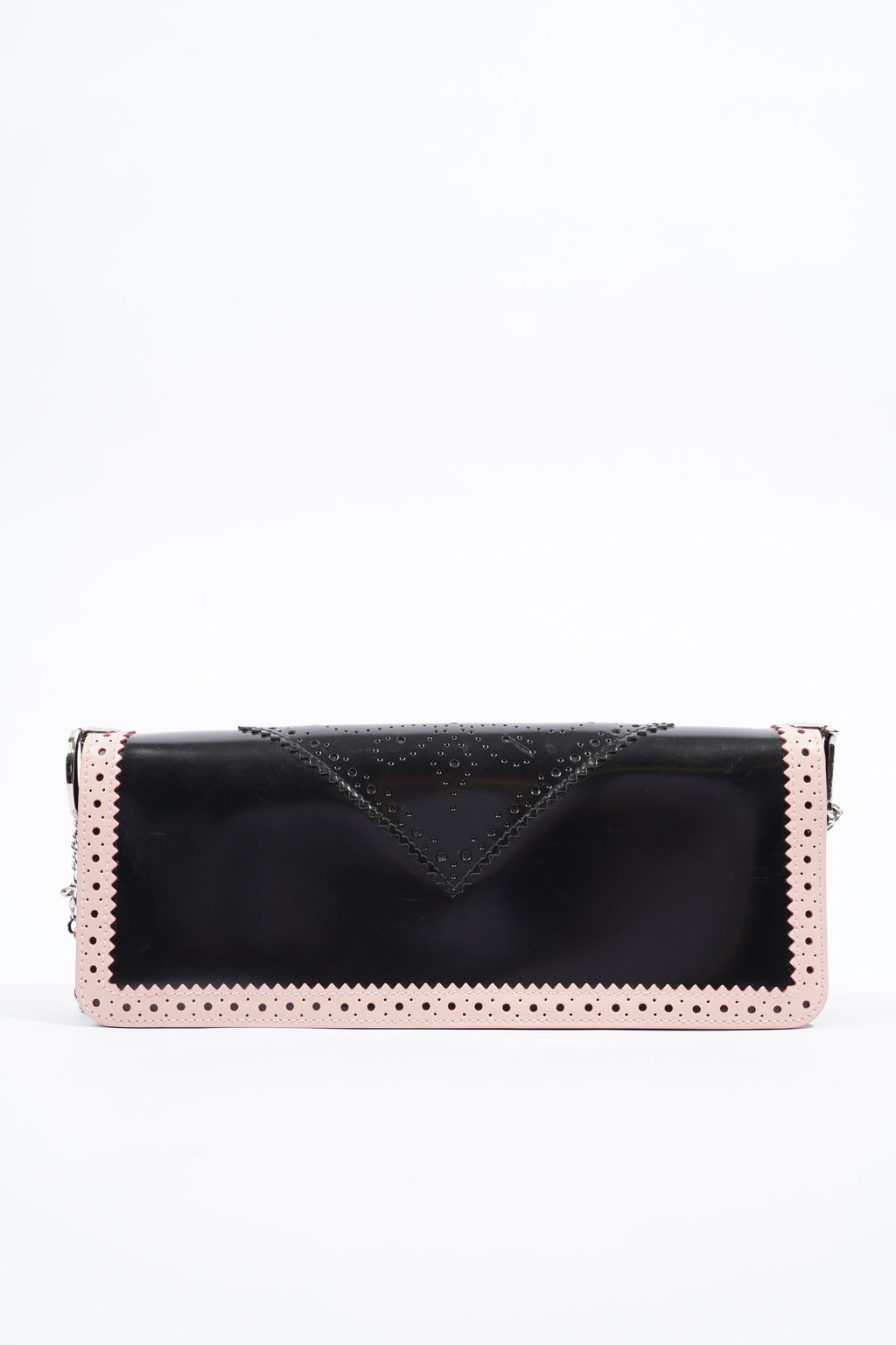Christian Dior Womens D'Trick Brogue Bag Black / Pink Leather