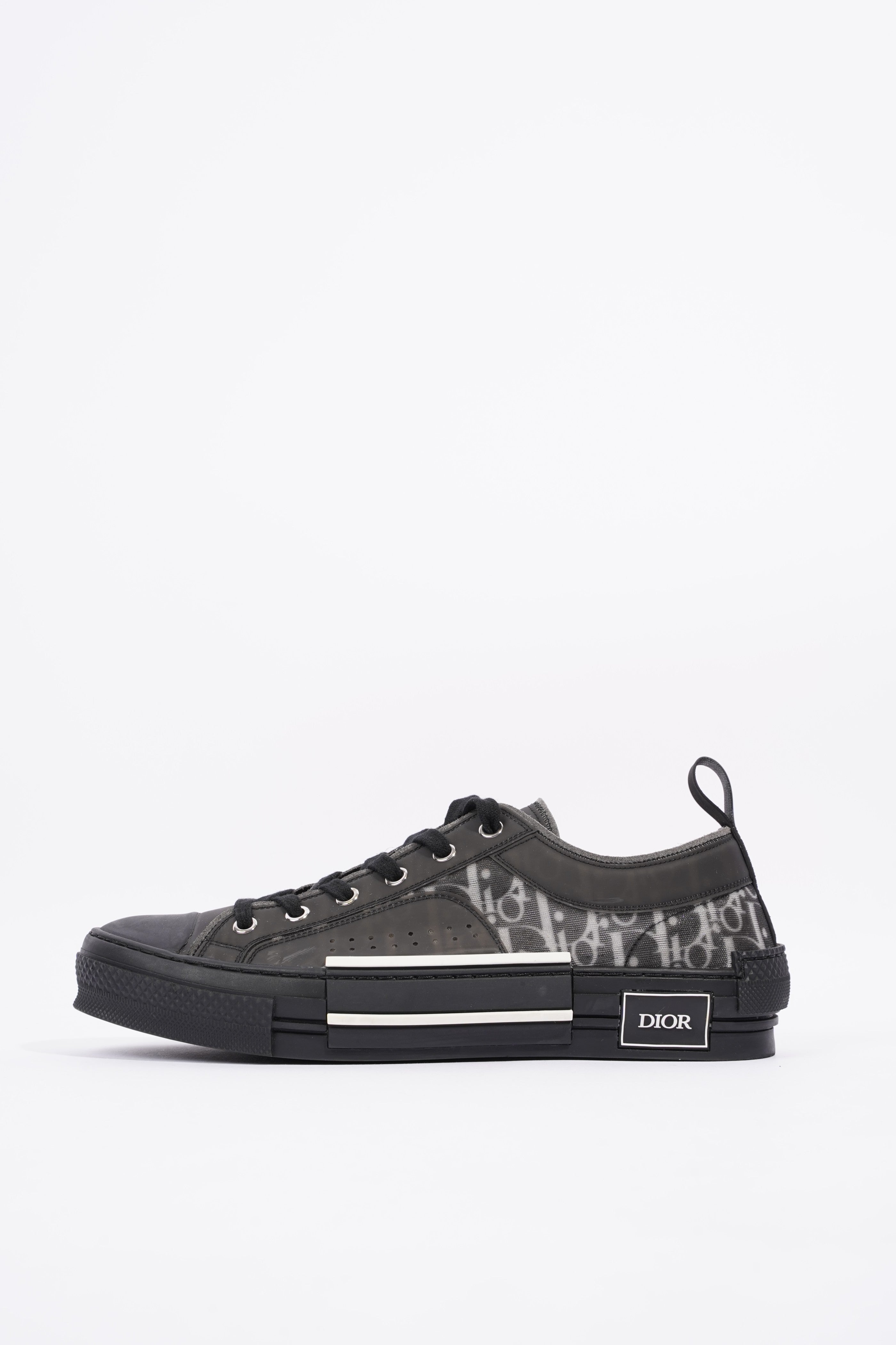 Christian Dior Mens B23 Low Top Sneaker Black EU 42.5 / UK 8.5