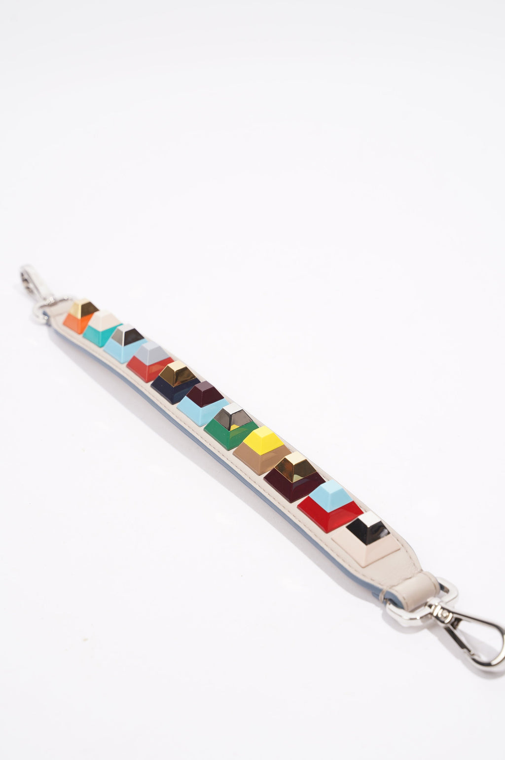 Fendi Womens Studs Strap Multicoloured Leather / Acetate Short