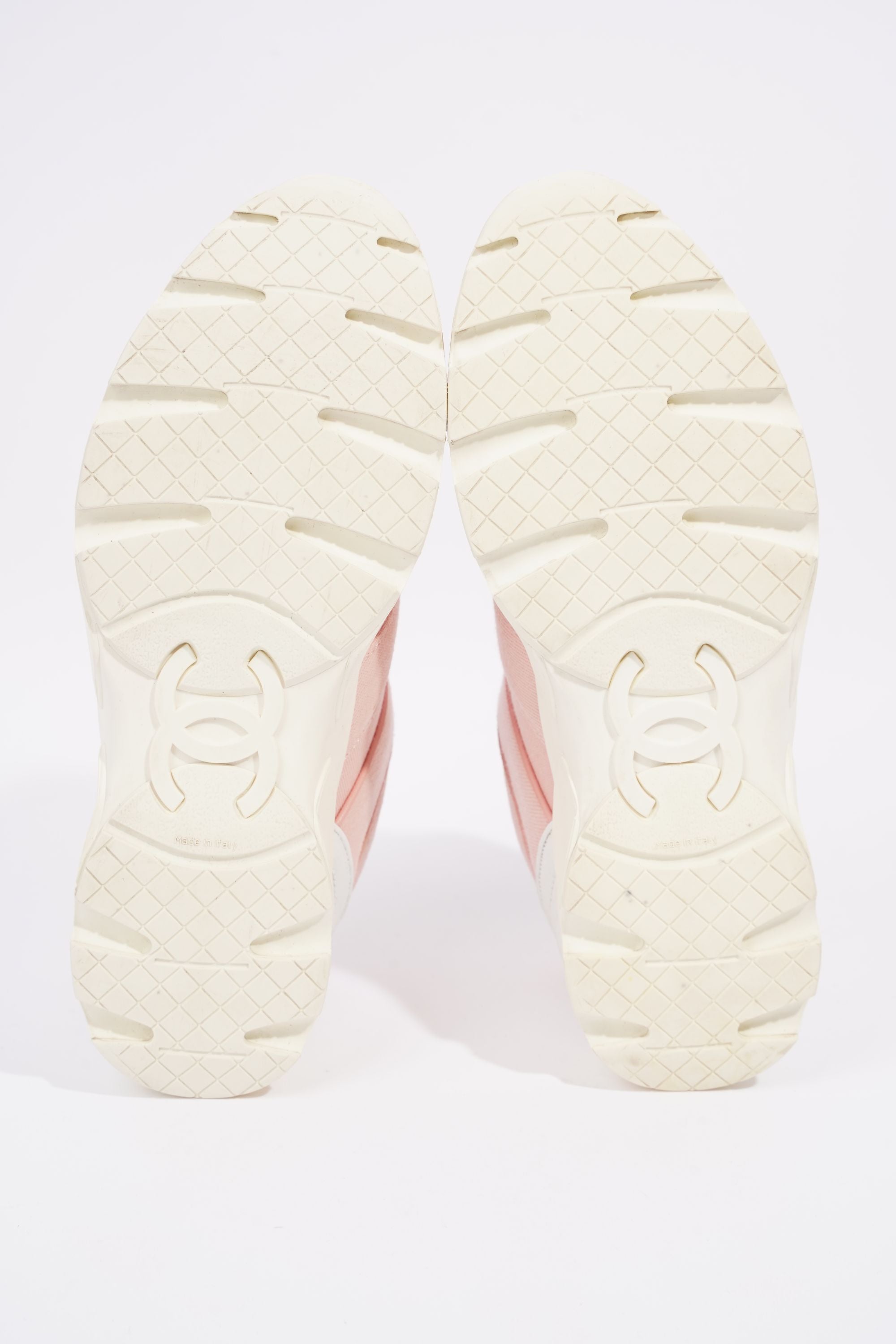 Chanel Womens Tennis Sneaker Salmon / White EU 37.5 / UK 4.5