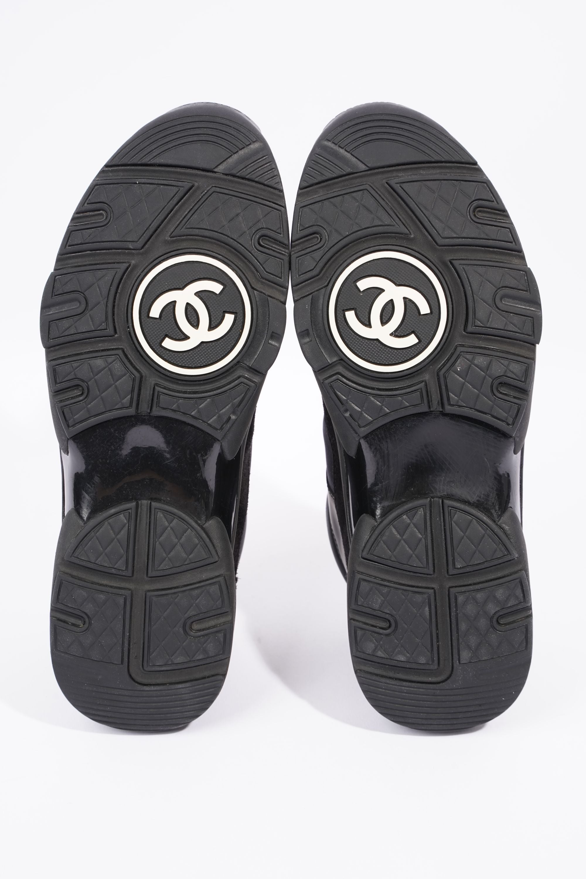 Chanel Womens Runner Black Suede EU 39.5 / UK 6.5