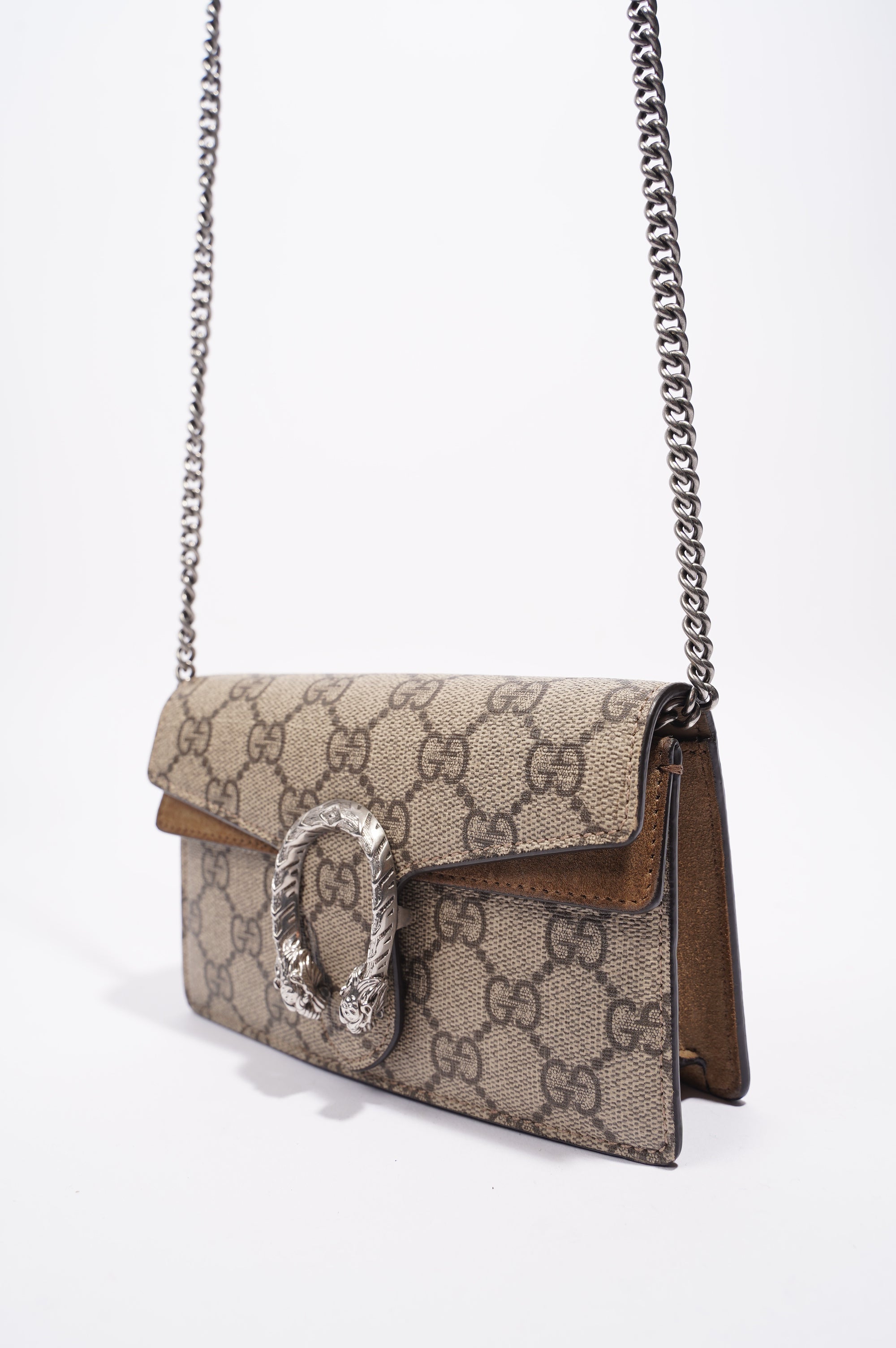 Gucci Womens Dionysus Bag Supreme Canvas Super Mini