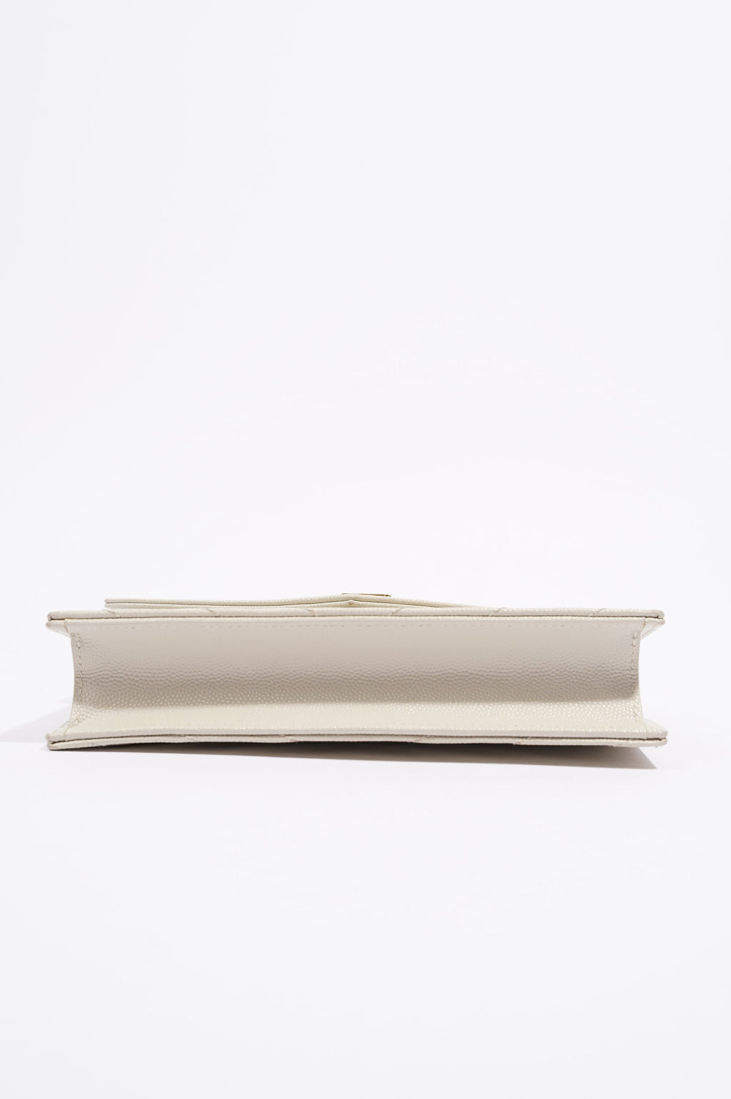 Saint Laurent Womens Chain Wallet White / Gold