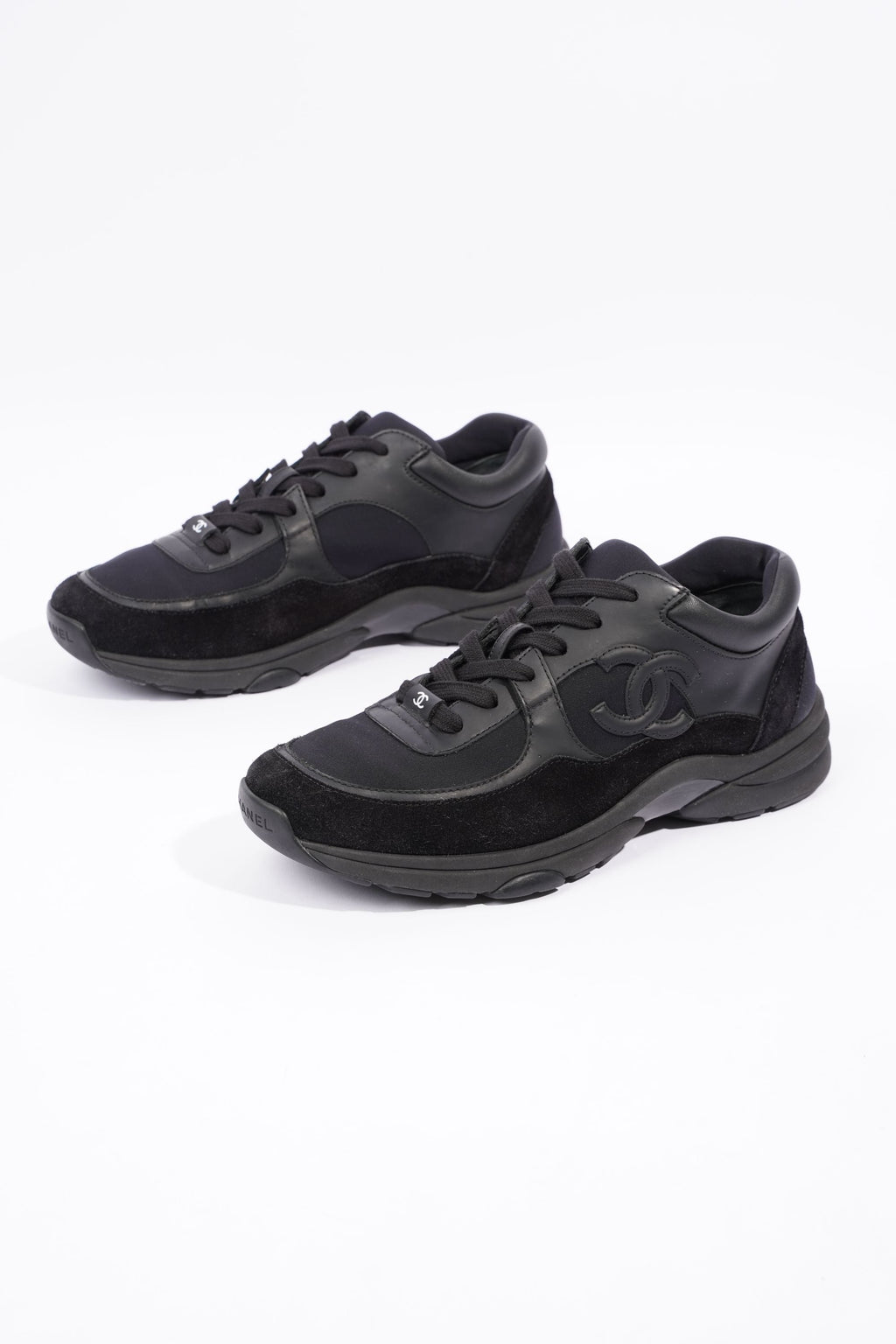 Chanel Womens Runner Black Suede EU 39.5 / UK 6.5