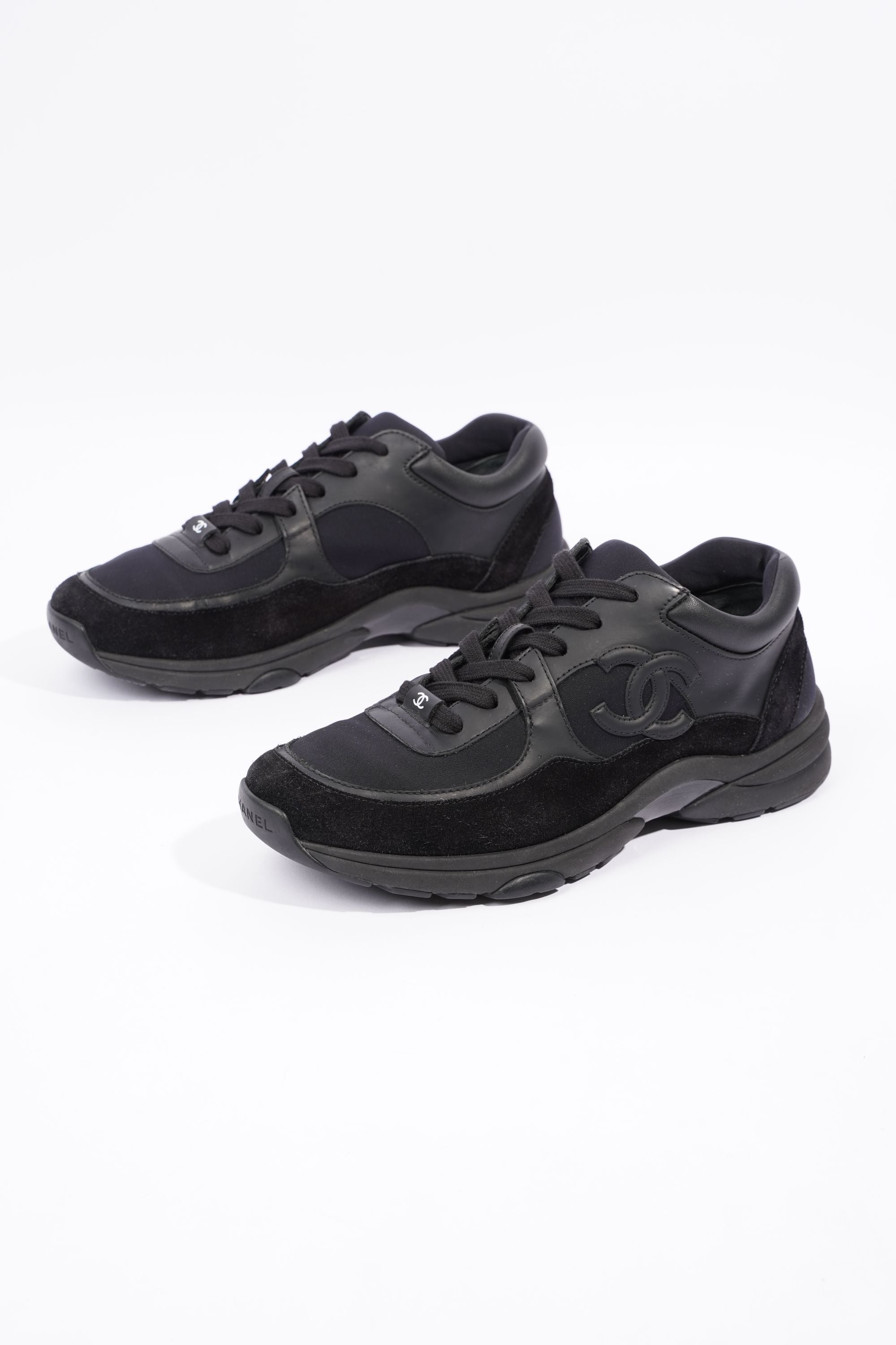 Chanel Womens Runner Black Suede EU 39.5 / UK 6.5