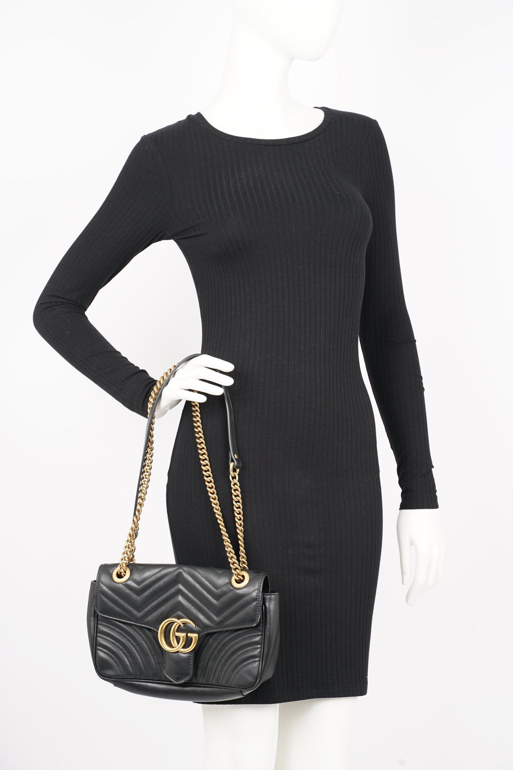 Gucci GG Marmont Bag Black Leather Small