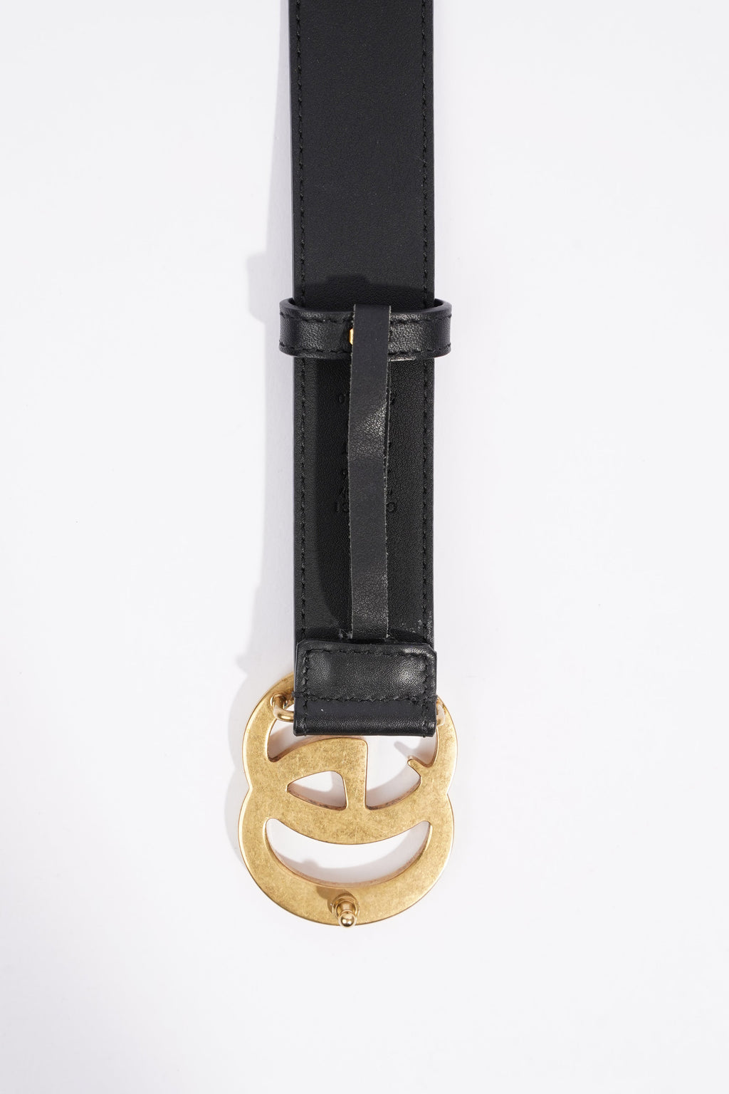 Gucci Womens Marmont GG Belt Black Leather 75cm - 30"