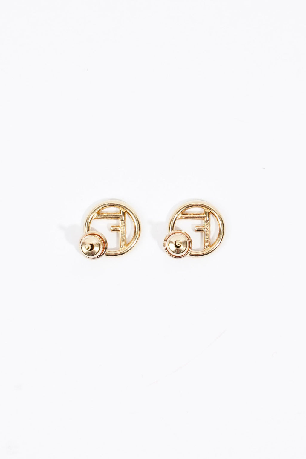 Fendi Womens F is Fendi Golden Finish Base Metal / Rhinestones