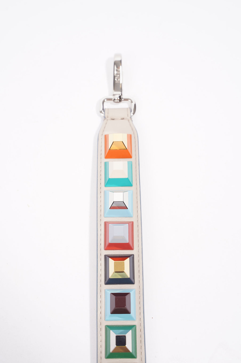 Fendi Womens Studs Strap Multicoloured Leather / Acetate Short