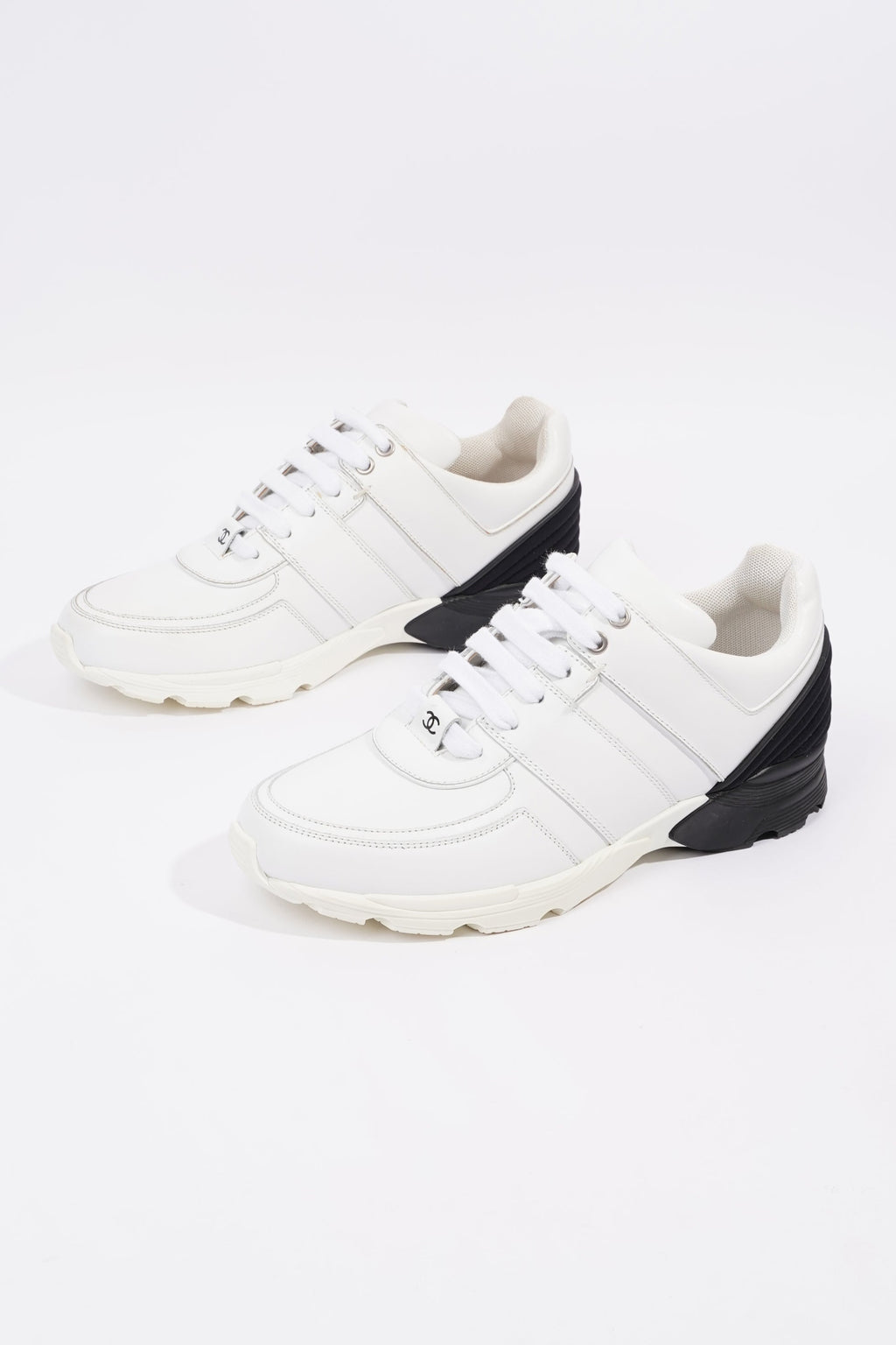 Chanel Womens Tennis Sneaker White EU 39.5 / UK 6.5
