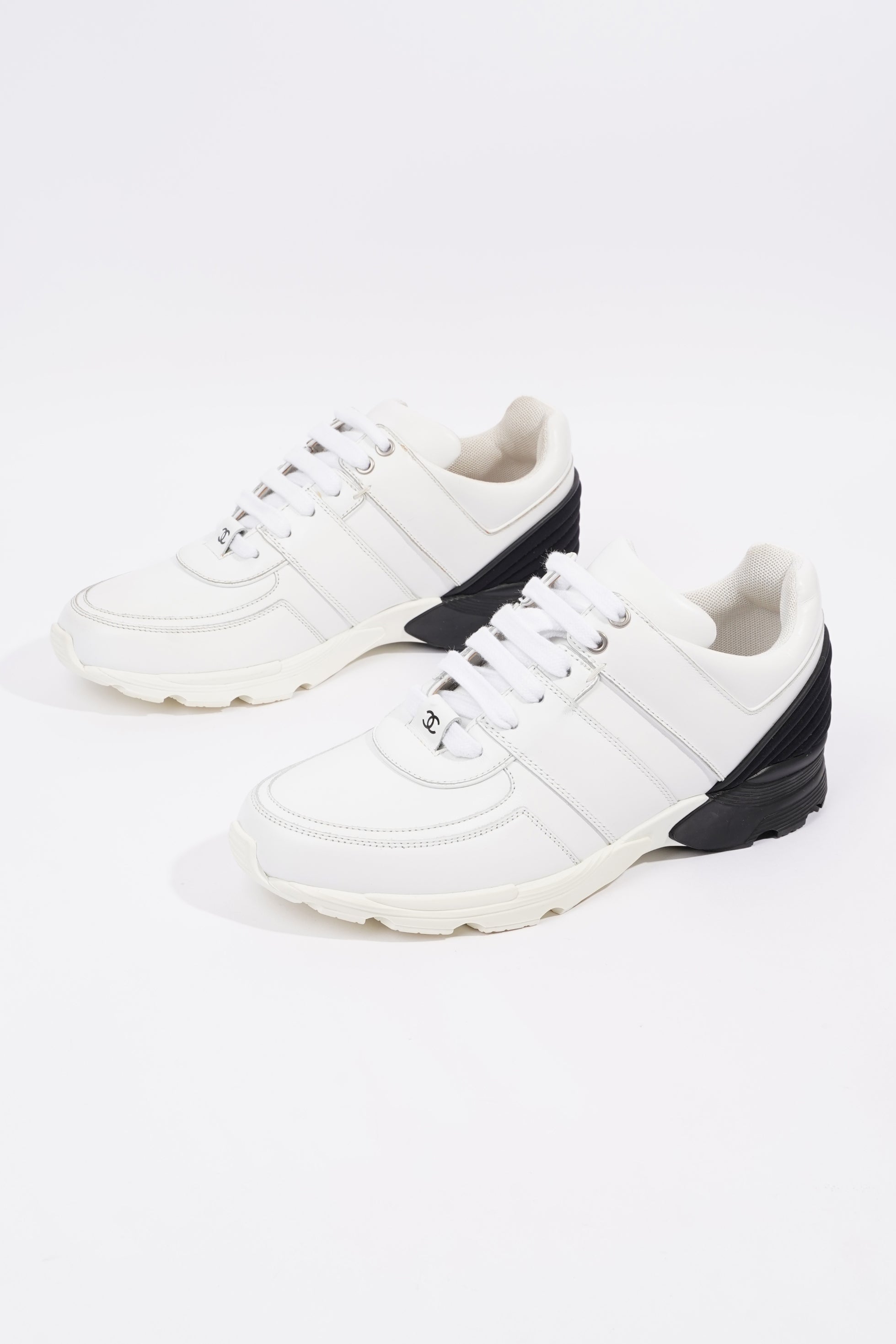 Chanel Womens Tennis Sneaker White EU 39.5 / UK 6.5