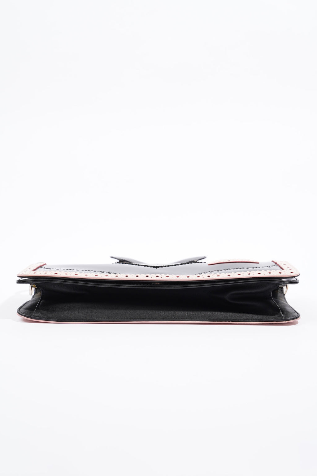 Christian Dior Womens D'Trick Brogue Bag Black / Pink Leather
