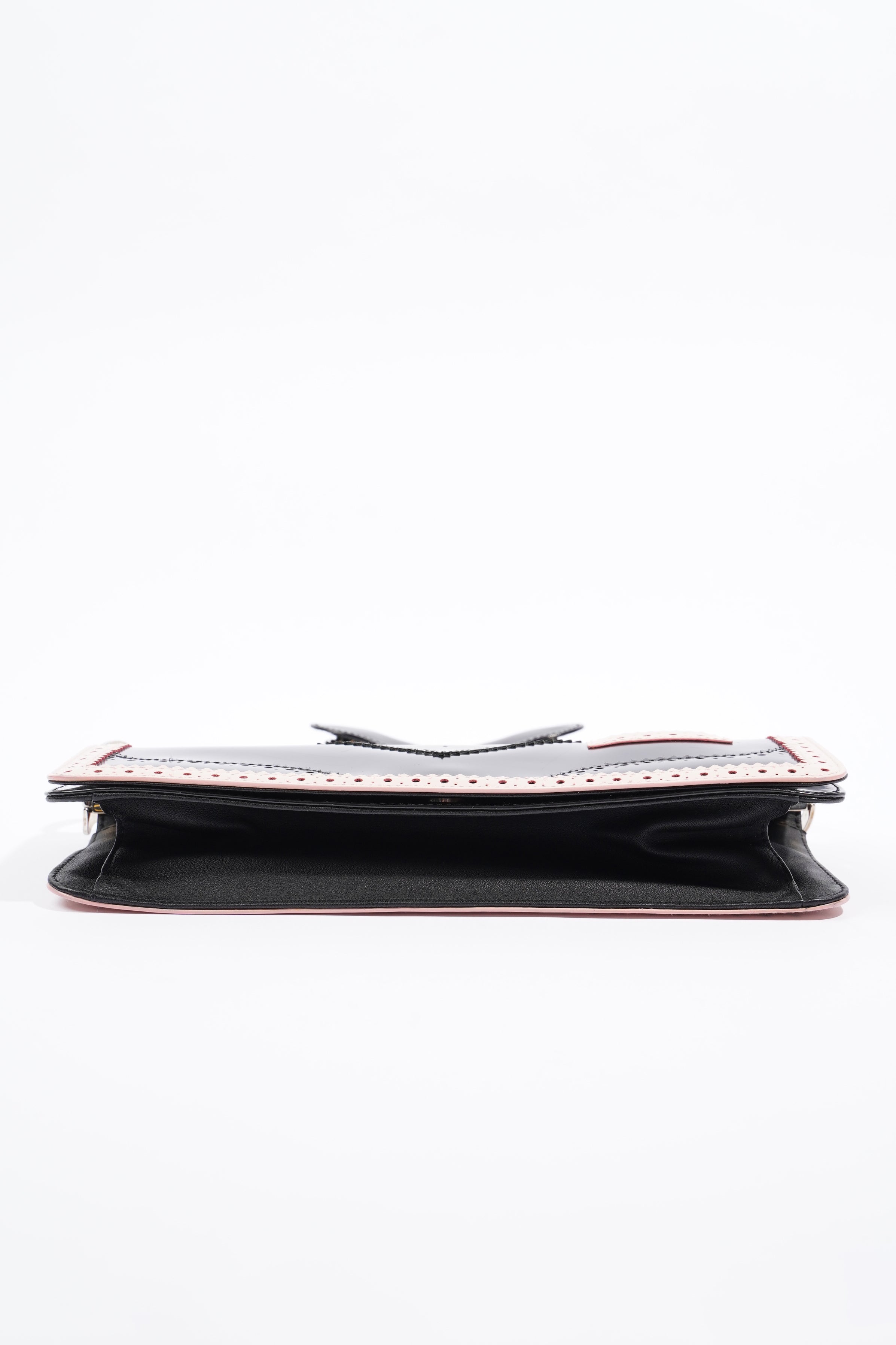 Christian Dior Womens D'Trick Brogue Bag Black / Pink Leather