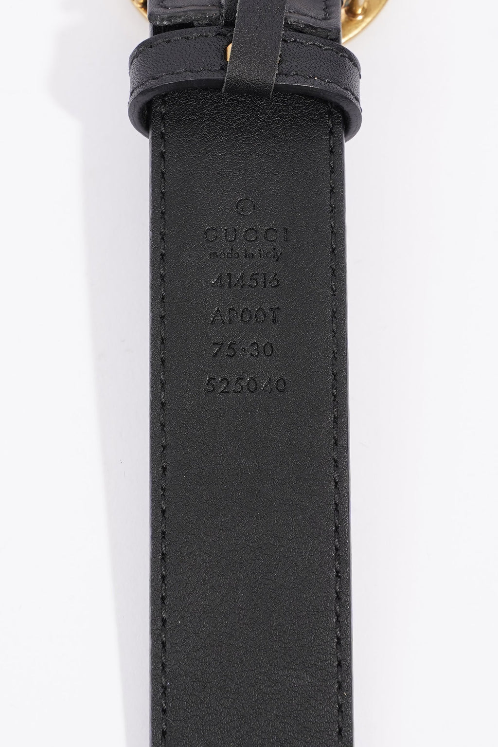 Gucci Womens Marmont GG Belt Black Leather 75cm - 30"