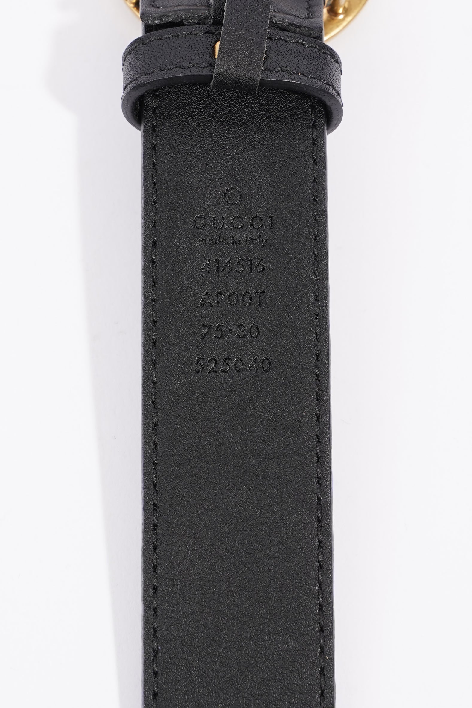 Gucci Womens Marmont GG Belt Black Leather 75cm - 30"