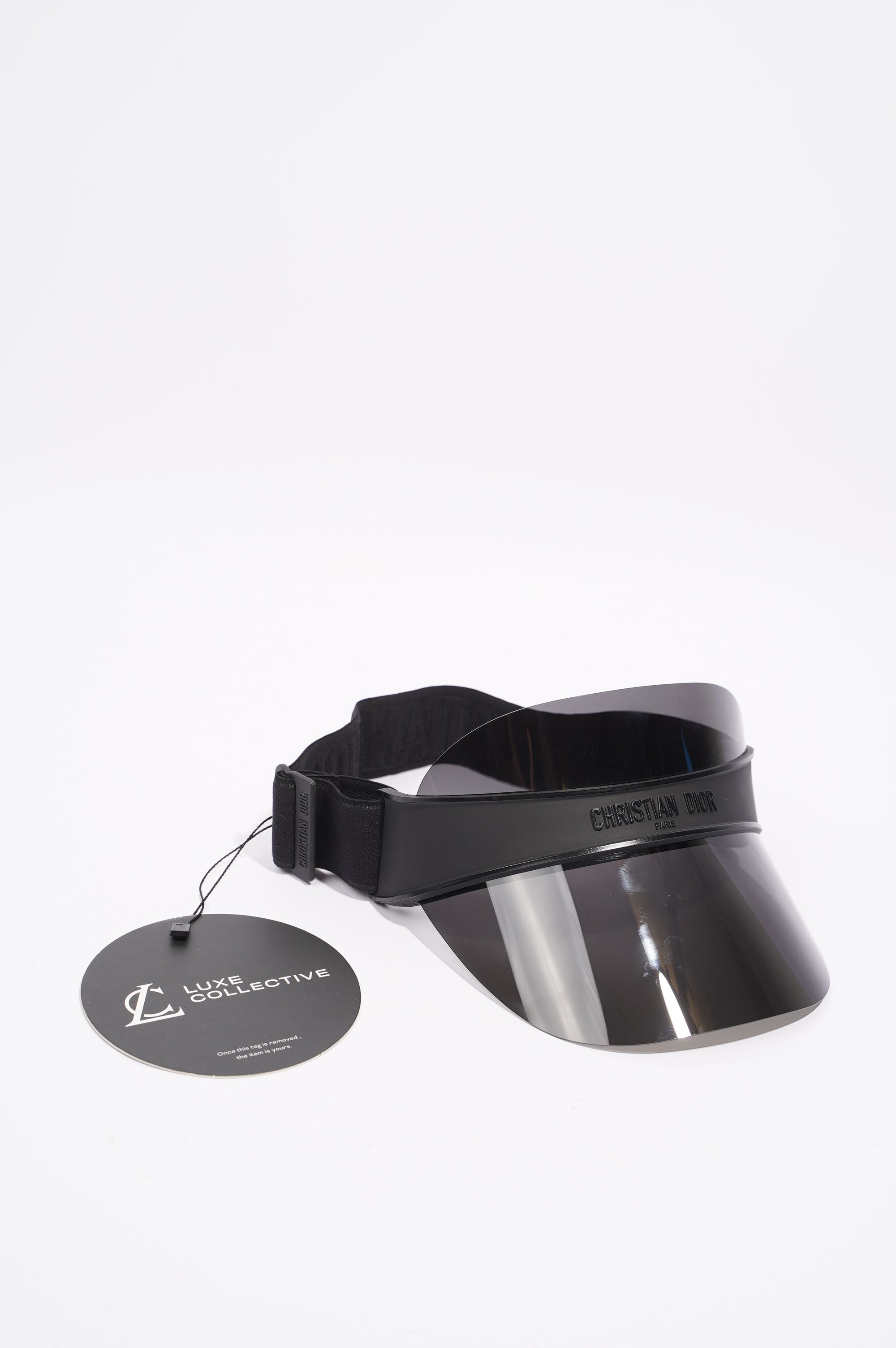 Christian Dior Womens Visor DiorClub V1U Black Acetate / Rubber