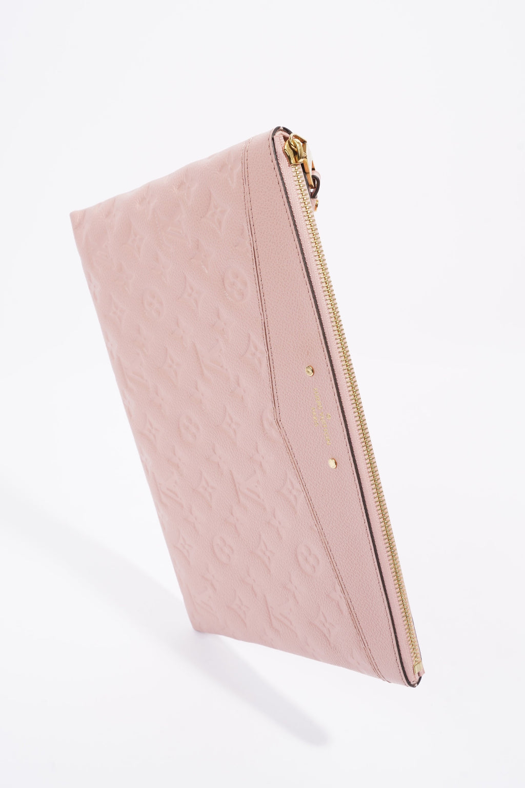 Louis Vuitton Womens Daily Pouch Pink Empreinte Leather