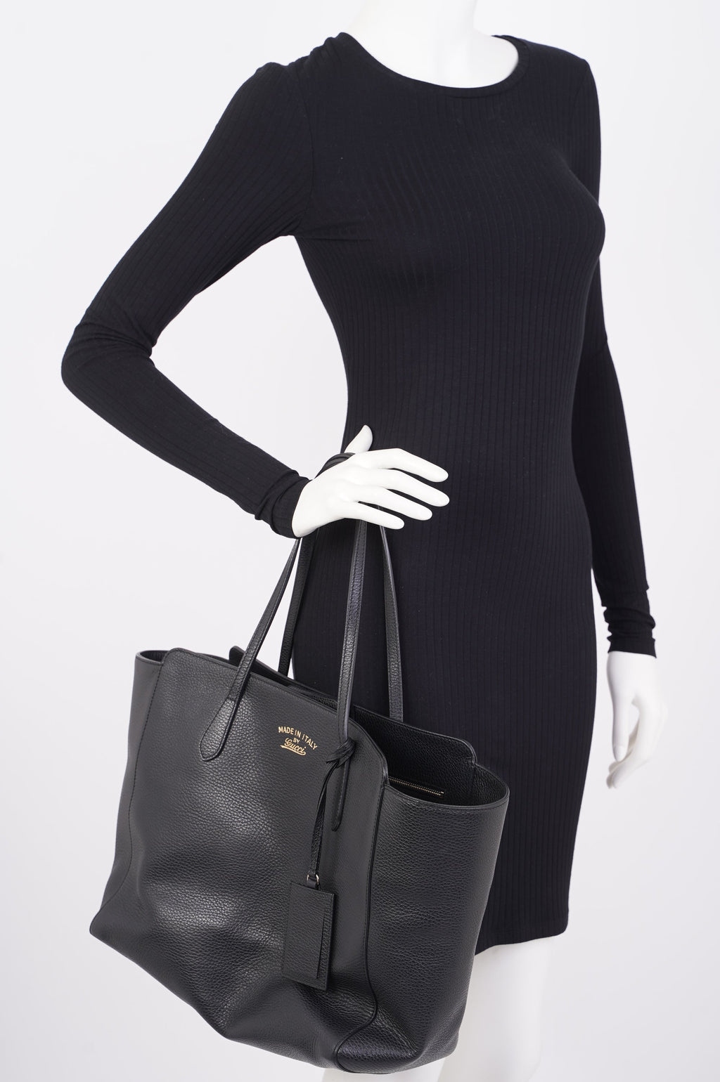 Gucci Tote Bag Black Leather