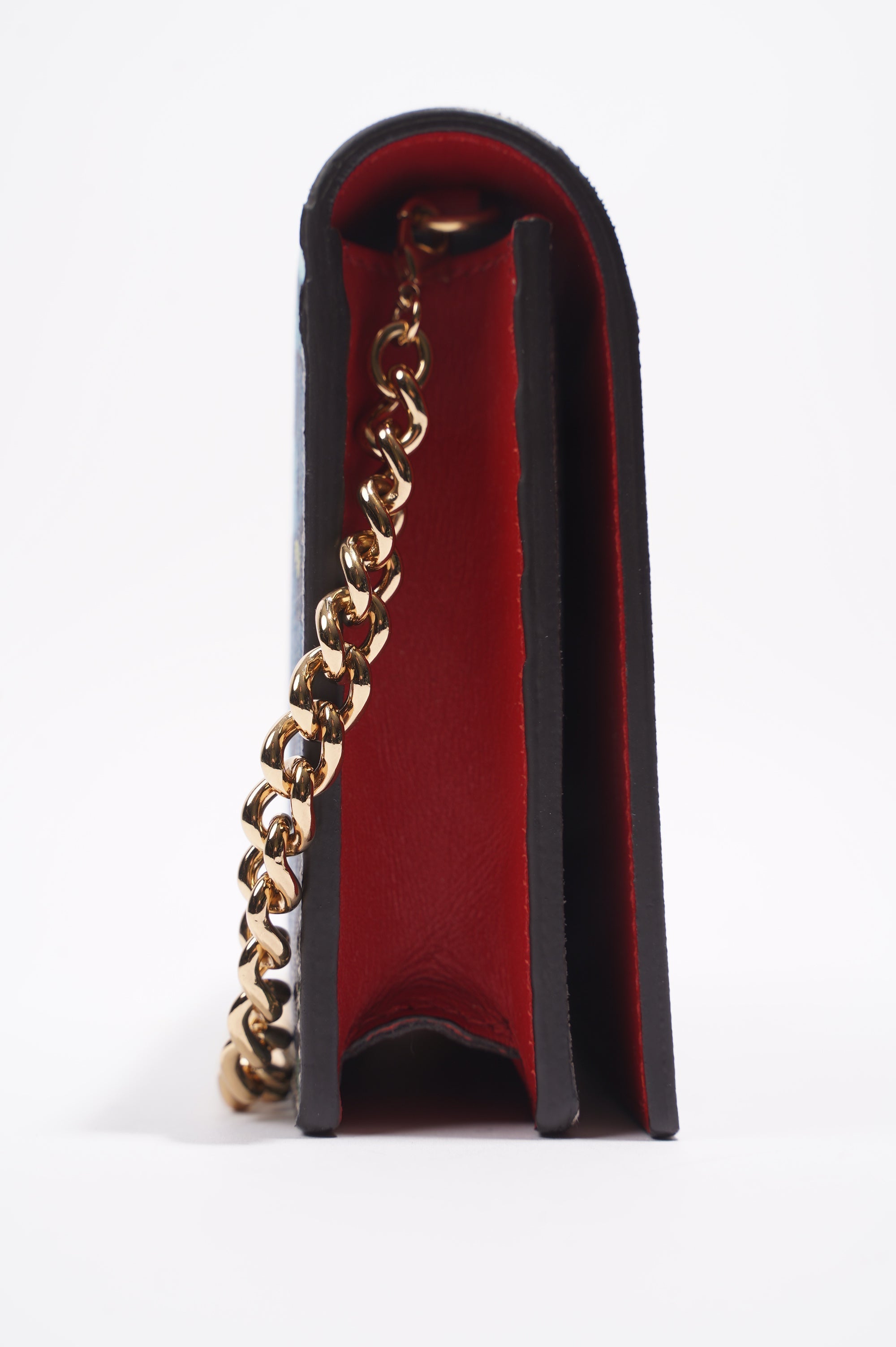 Gucci GG Blooms Supreme Wallet on Chain Canvas