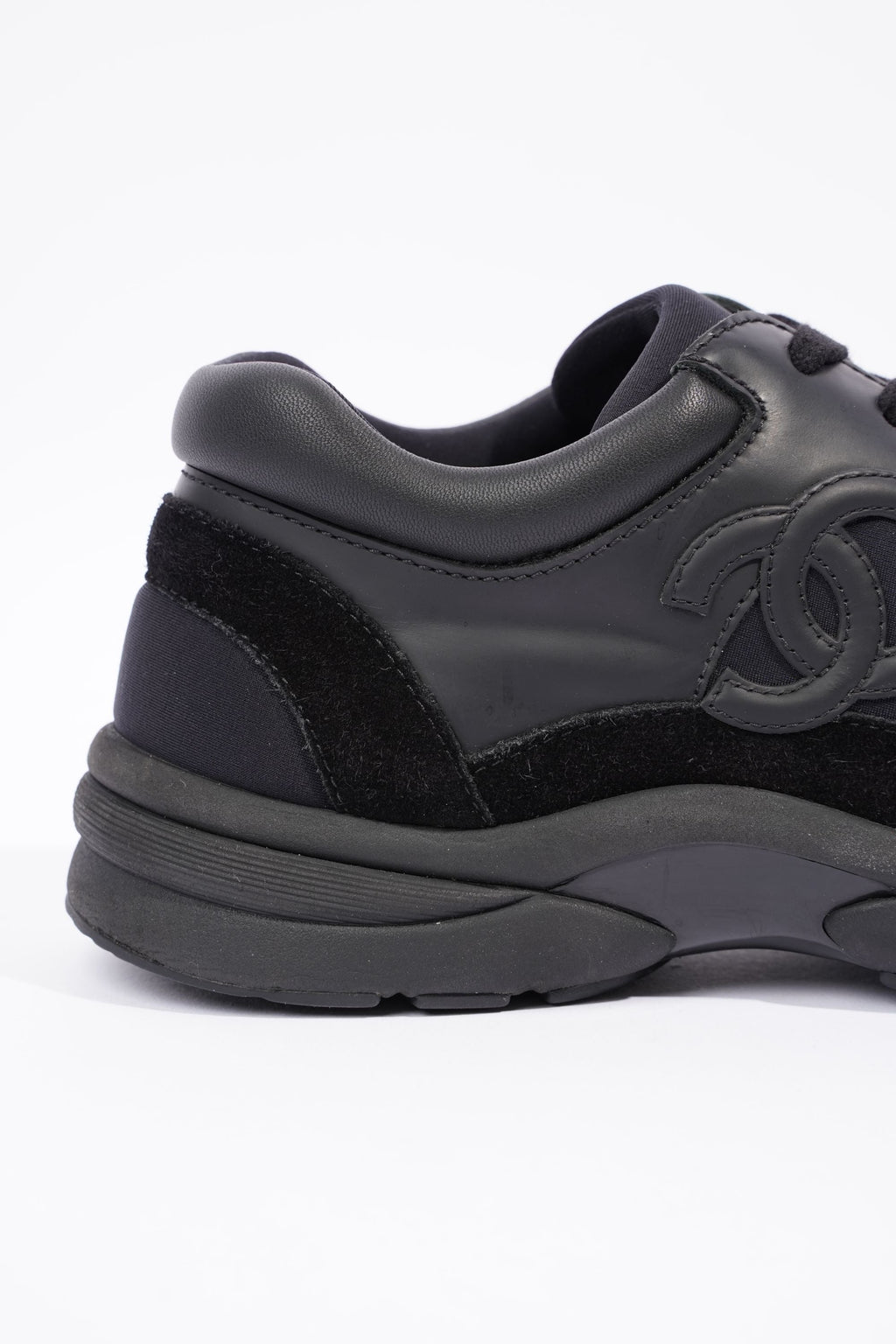 Chanel Womens Runner Black Suede EU 39.5 / UK 6.5