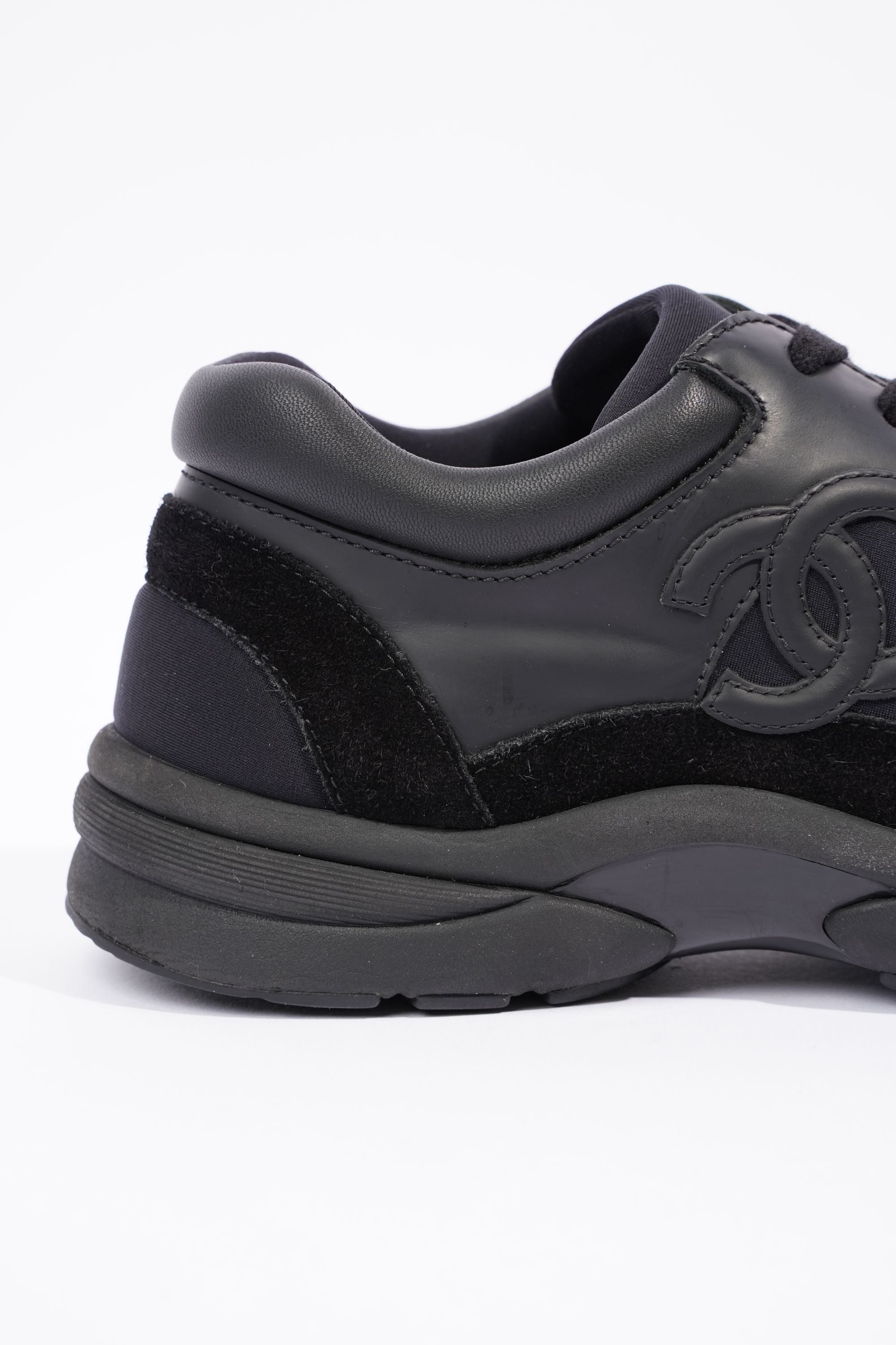 Chanel Womens Runner Black Suede EU 39.5 / UK 6.5