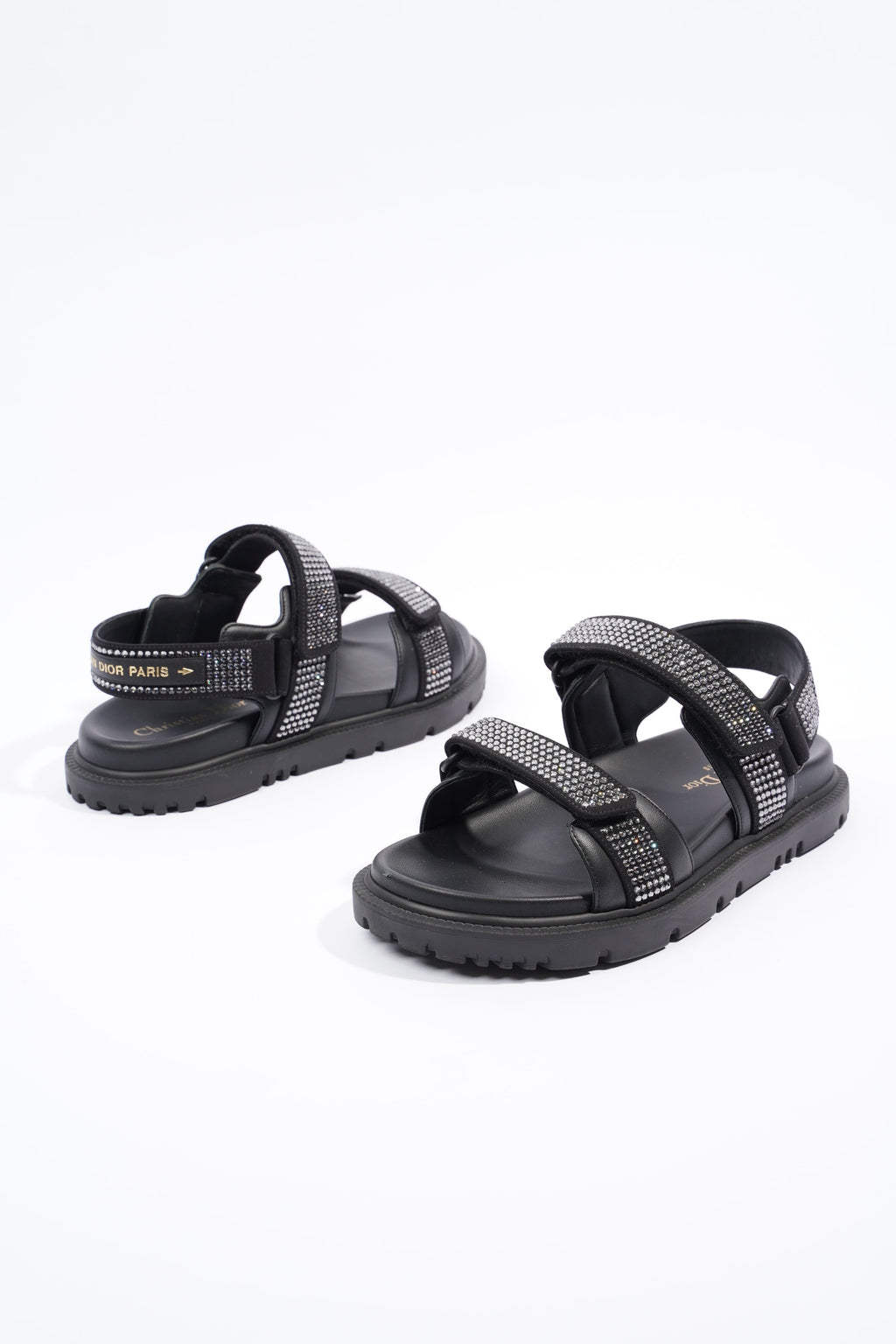 Christian Dior Womens Dioract Black / Silver EU 37.5 / UK 4.5