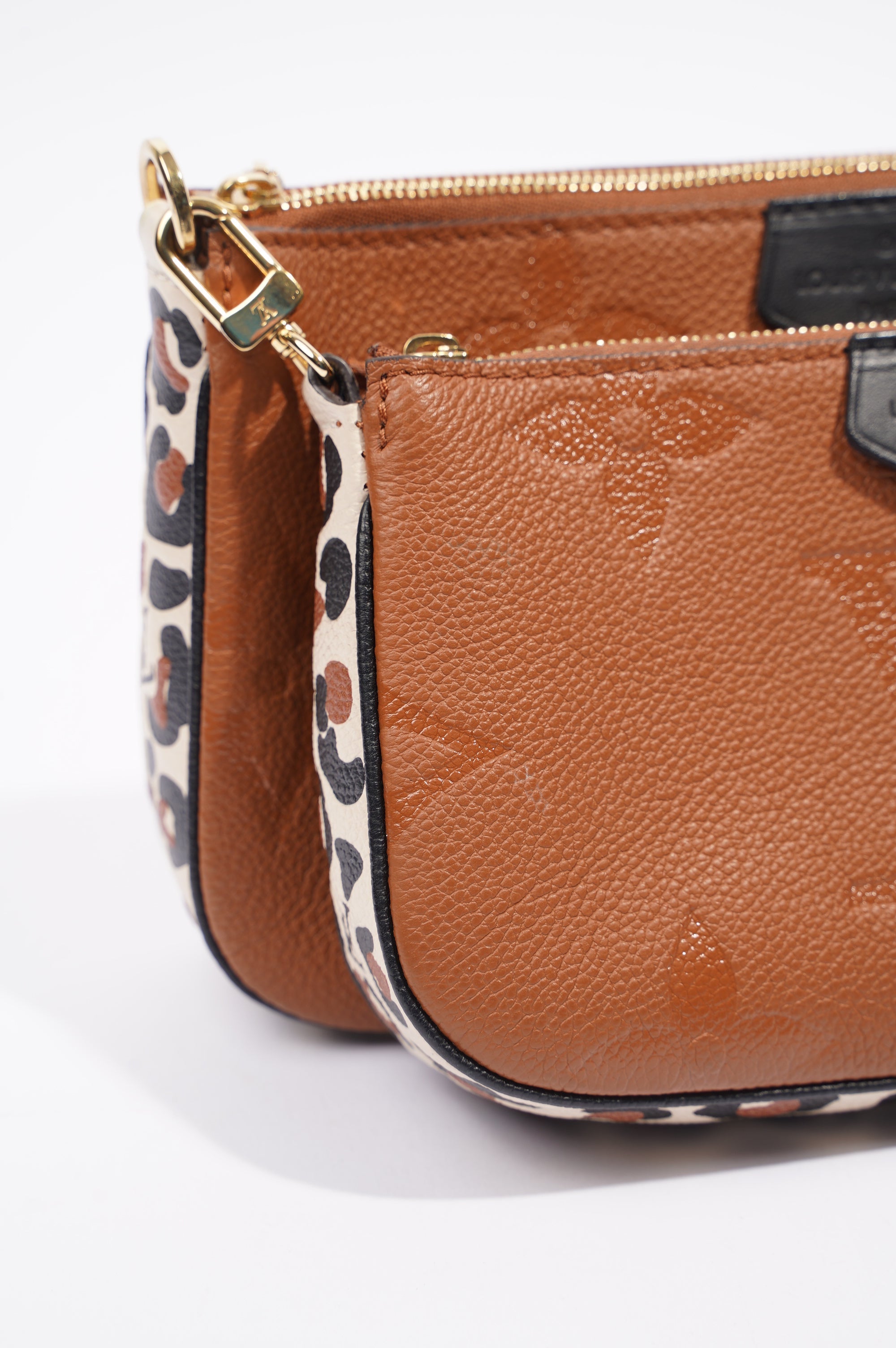 Louis Vuitton Womens Multi Pochette Accessoires Tan / Leopard