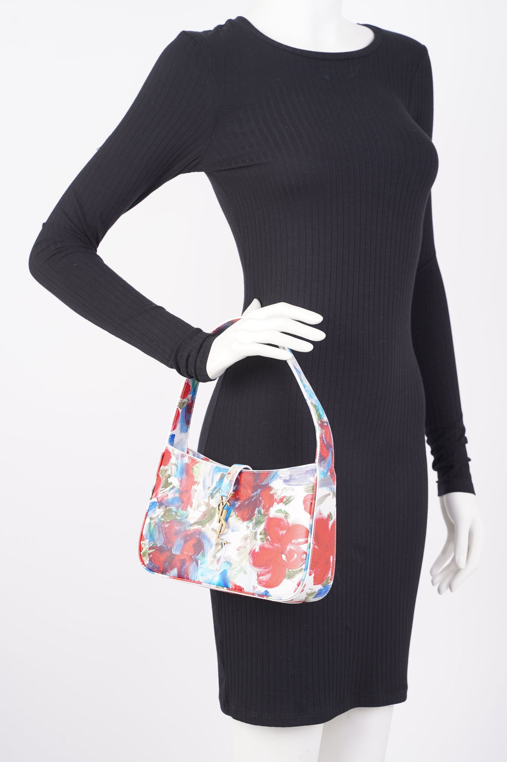 Saint Laurent Womens Le 5 a 7 Hobo Bag Multicoloured Leather Small