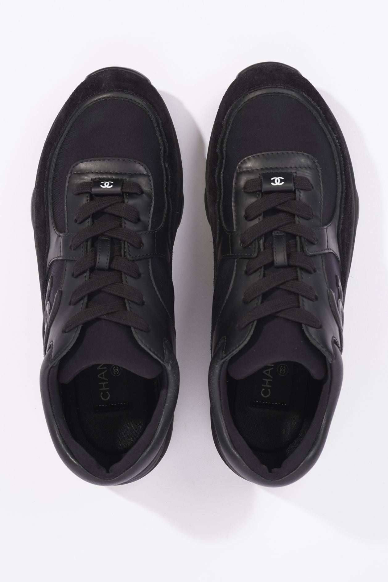 Chanel Womens Runner Black Suede EU 39.5 / UK 6.5