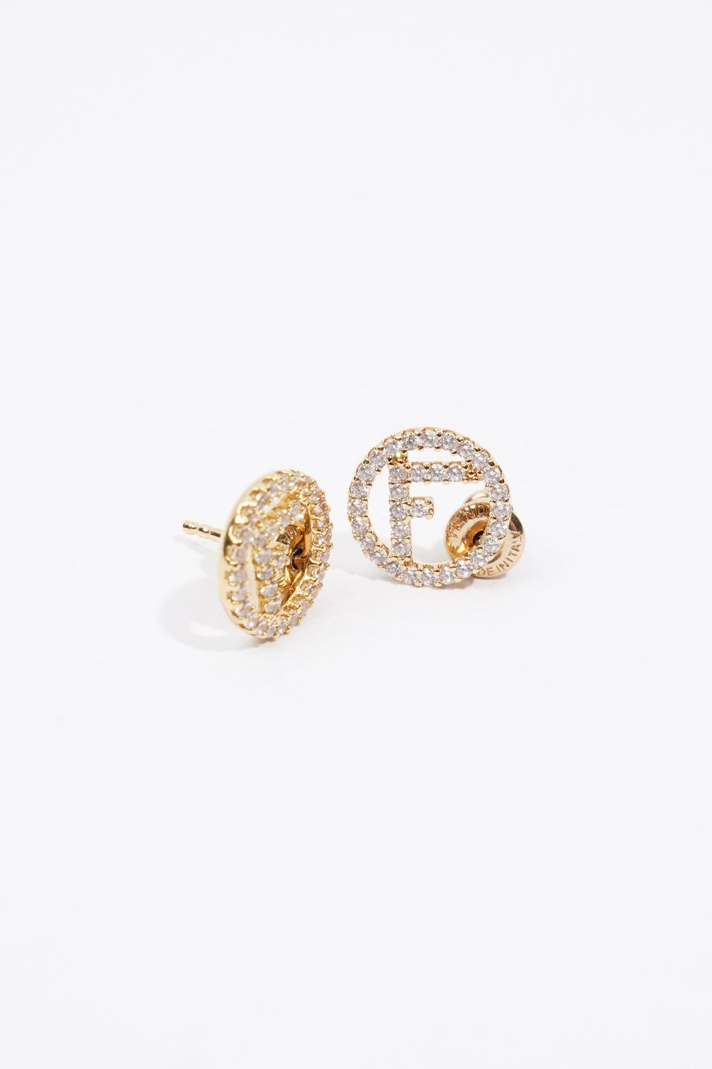Fendi Womens F is Fendi Golden Finish Base Metal / Rhinestones