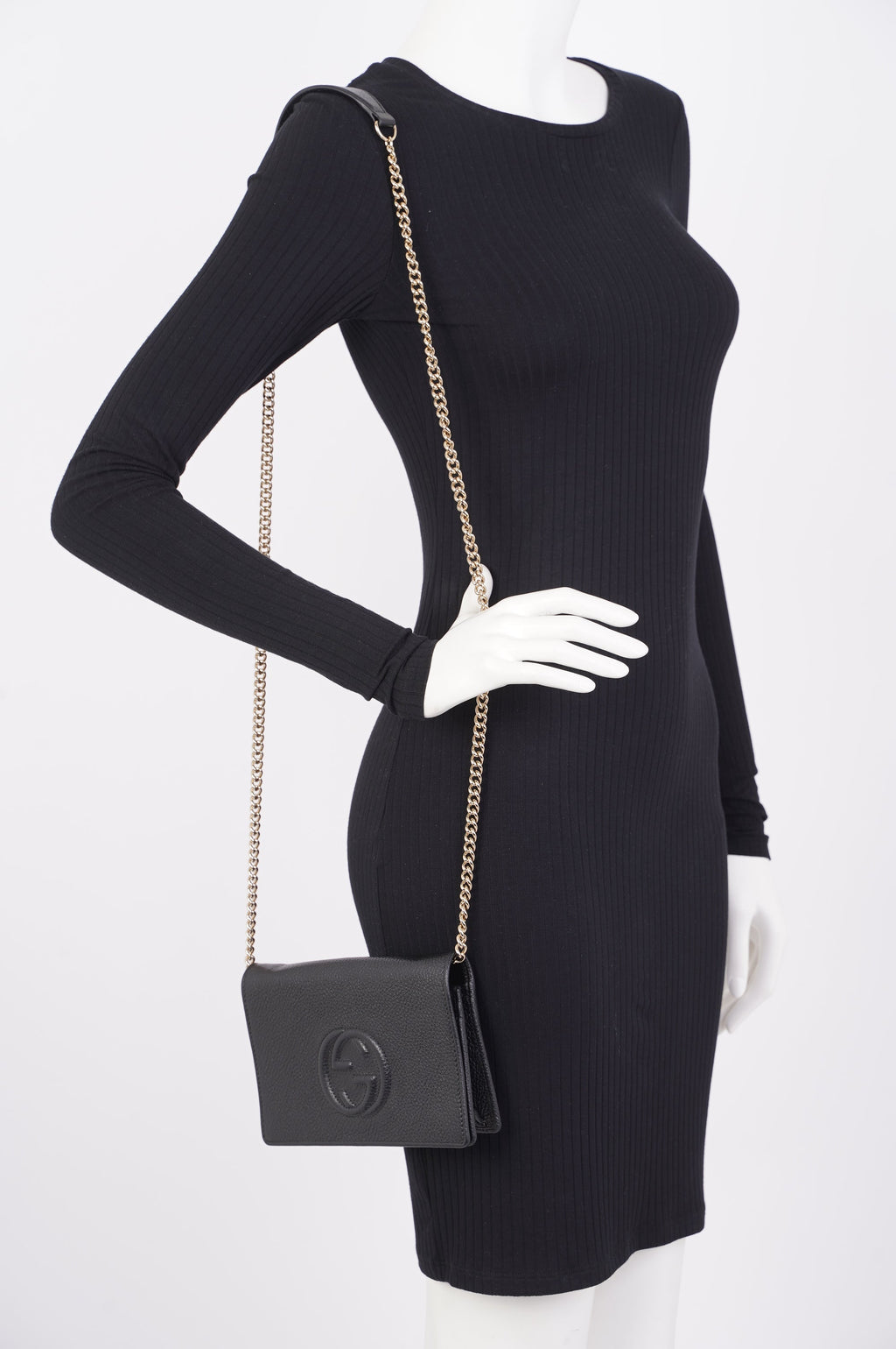 Gucci Soho Wallet on Chain Black Leather