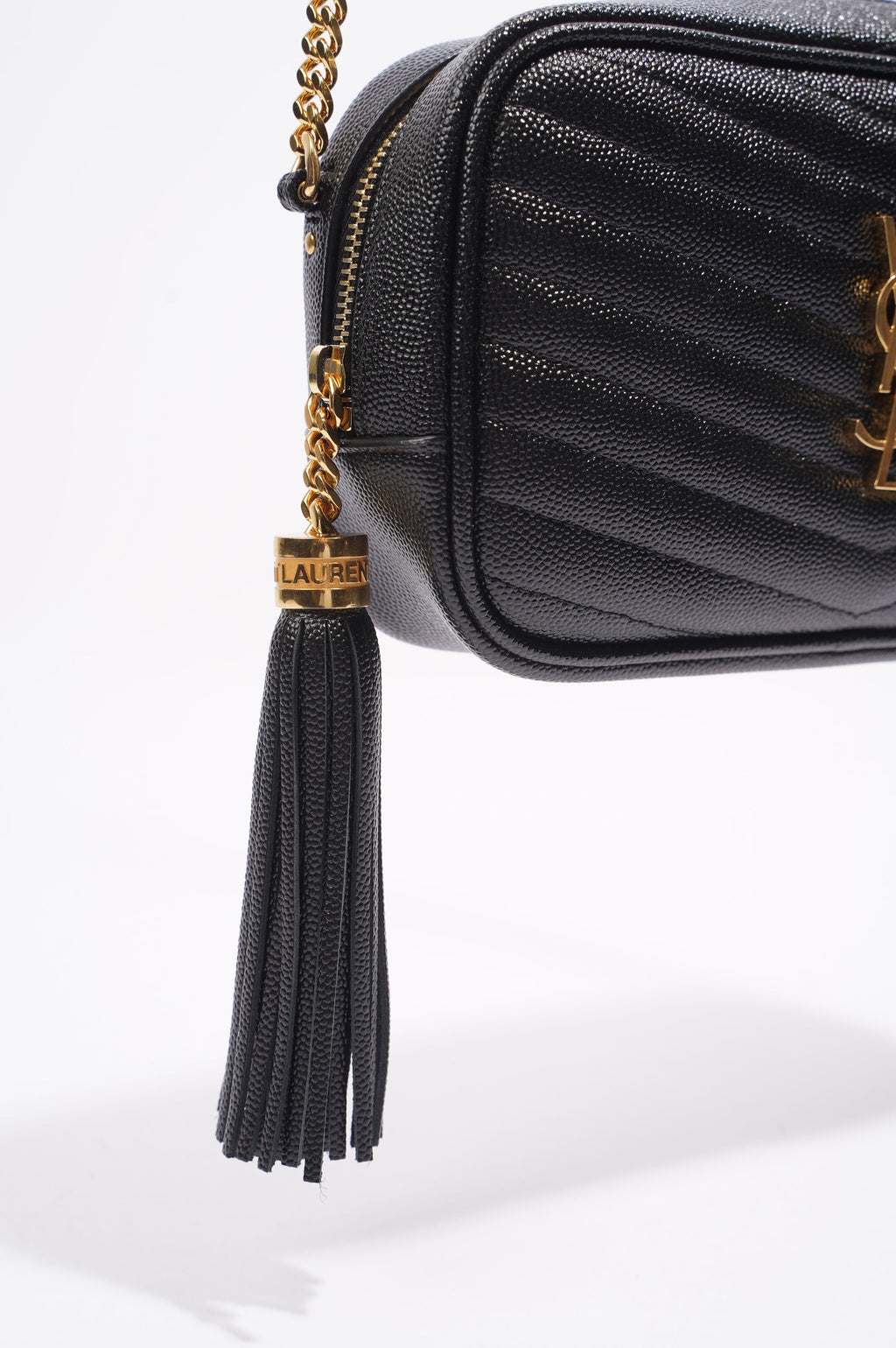 Saint Laurent Lou Camera Bag Black Leather Mini