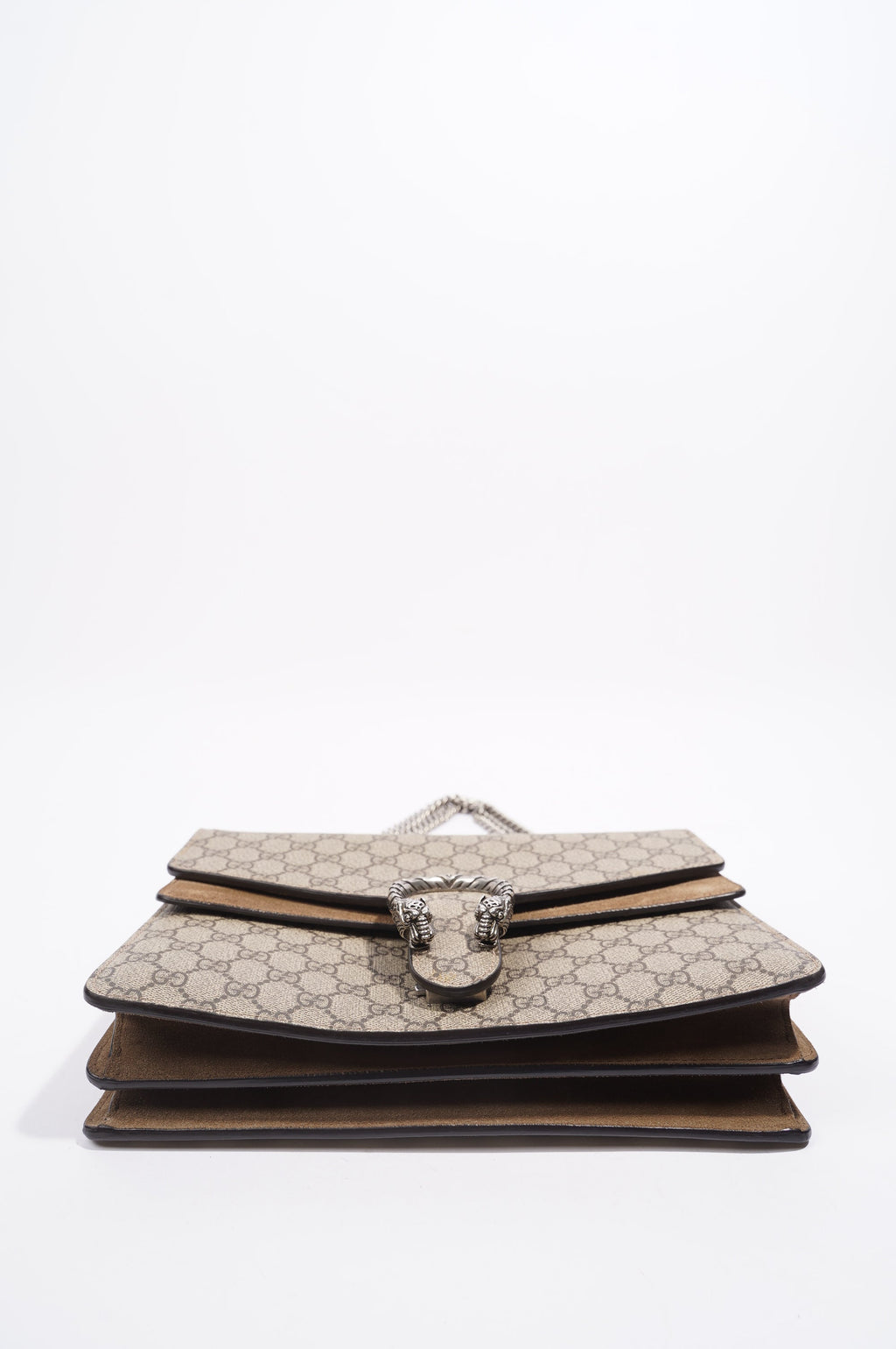 Gucci Womens Dionysus Shoulder Bag Brown Canvas / Leather Medium