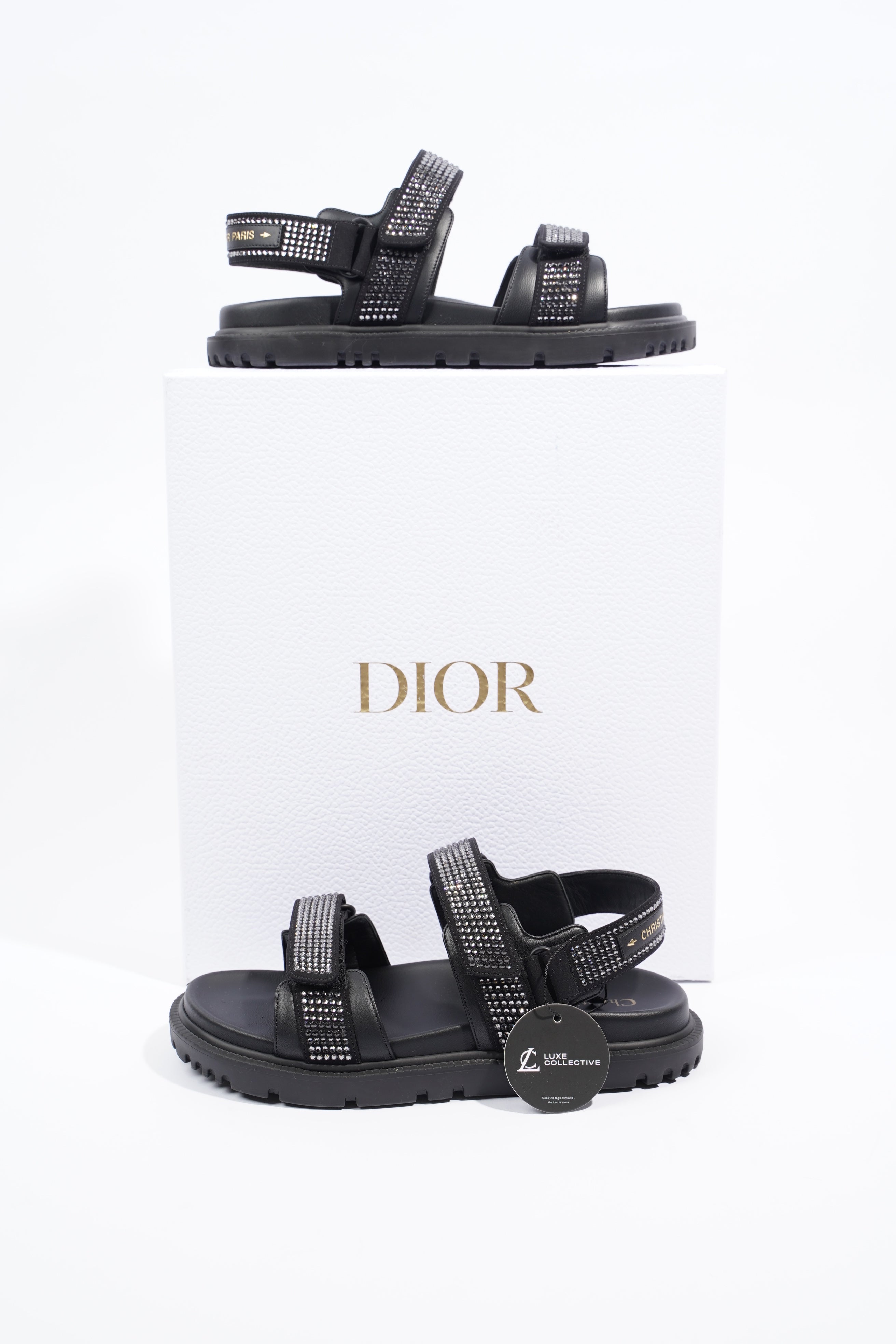 Christian Dior Womens Dioract Black / Silver EU 37.5 / UK 4.5