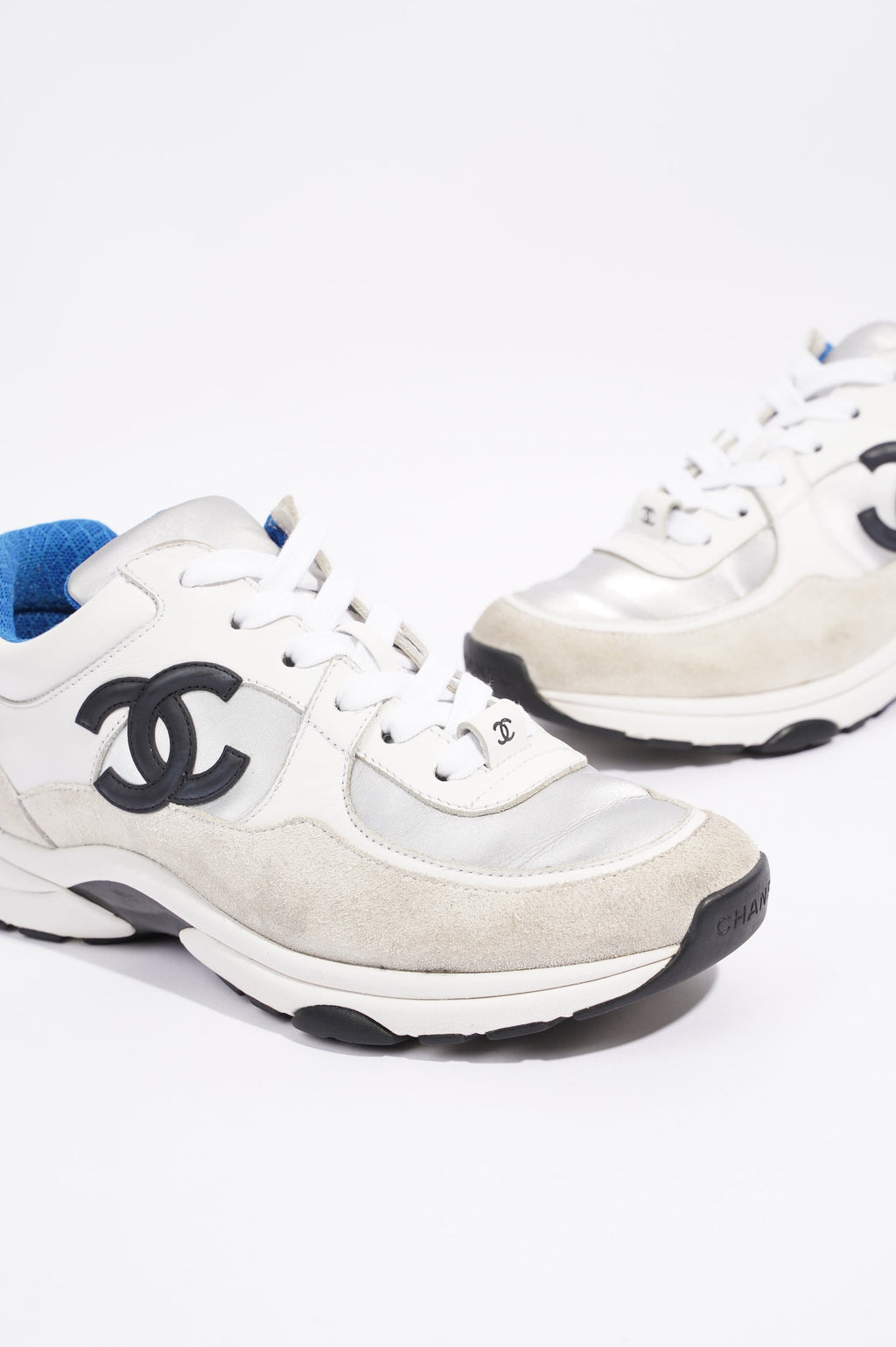 Chanel Womens CC Logo White / Black / Blue EU 36.5 / UK 3.5