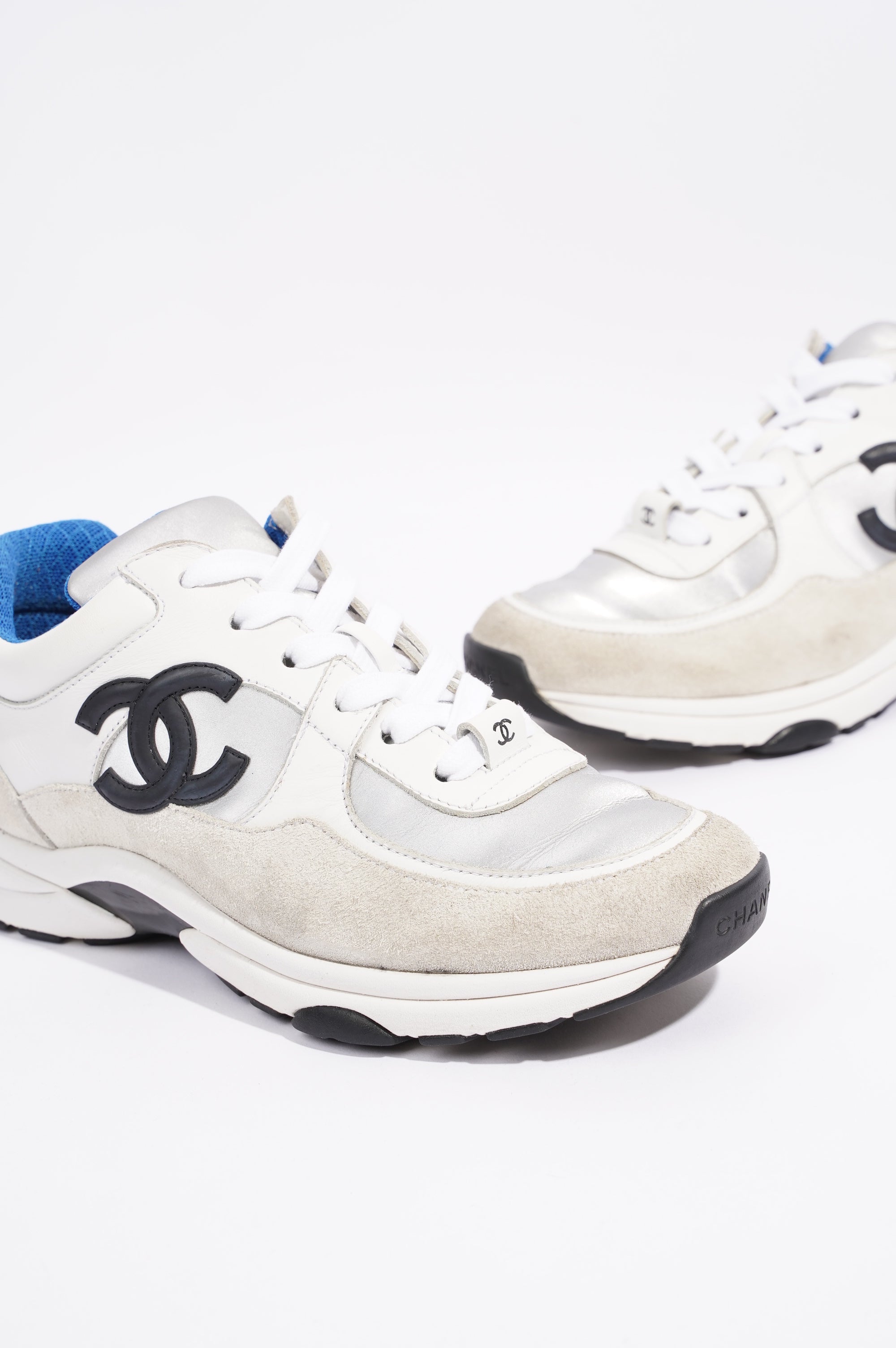 Chanel Womens CC Logo White / Black / Blue EU 36.5 / UK 3.5