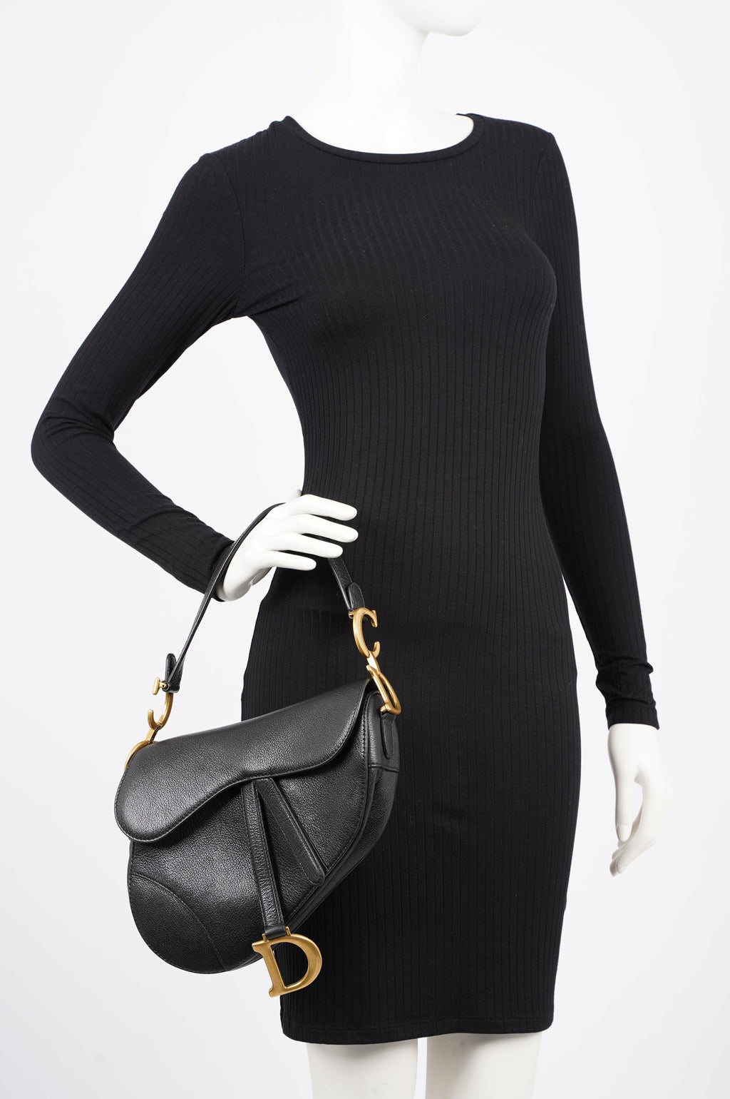 Christian Dior Womens Saddle Bag Black
