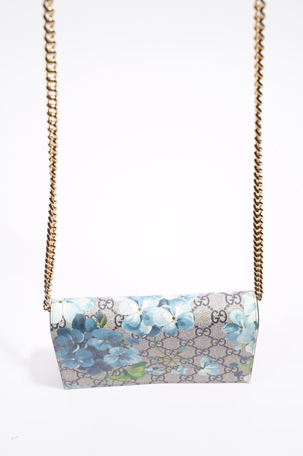 Gucci GG Blooms Supreme Wallet on Chain Canvas