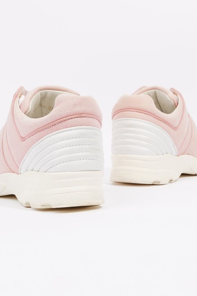 Chanel Womens Tennis Sneaker Salmon / White EU 37.5 / UK 4.5