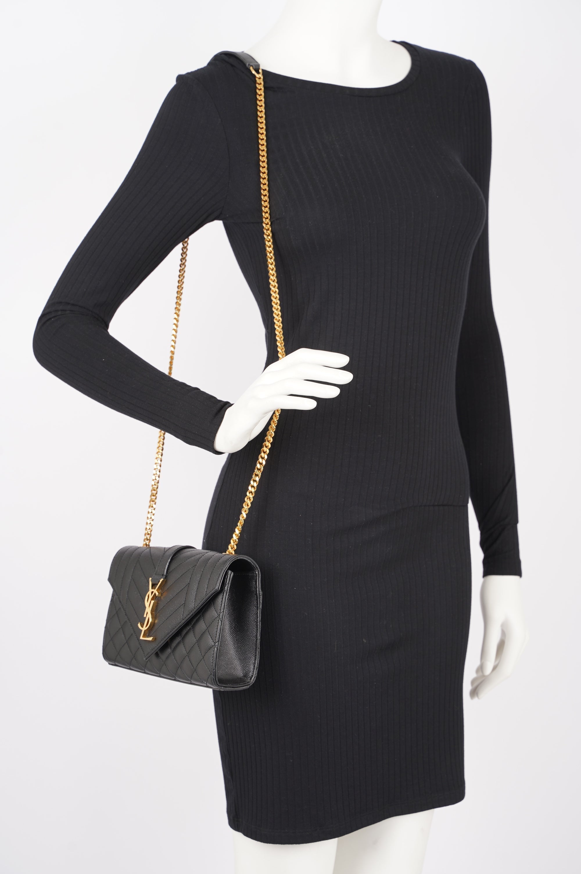 Saint Laurent Envelope Bag Black Small