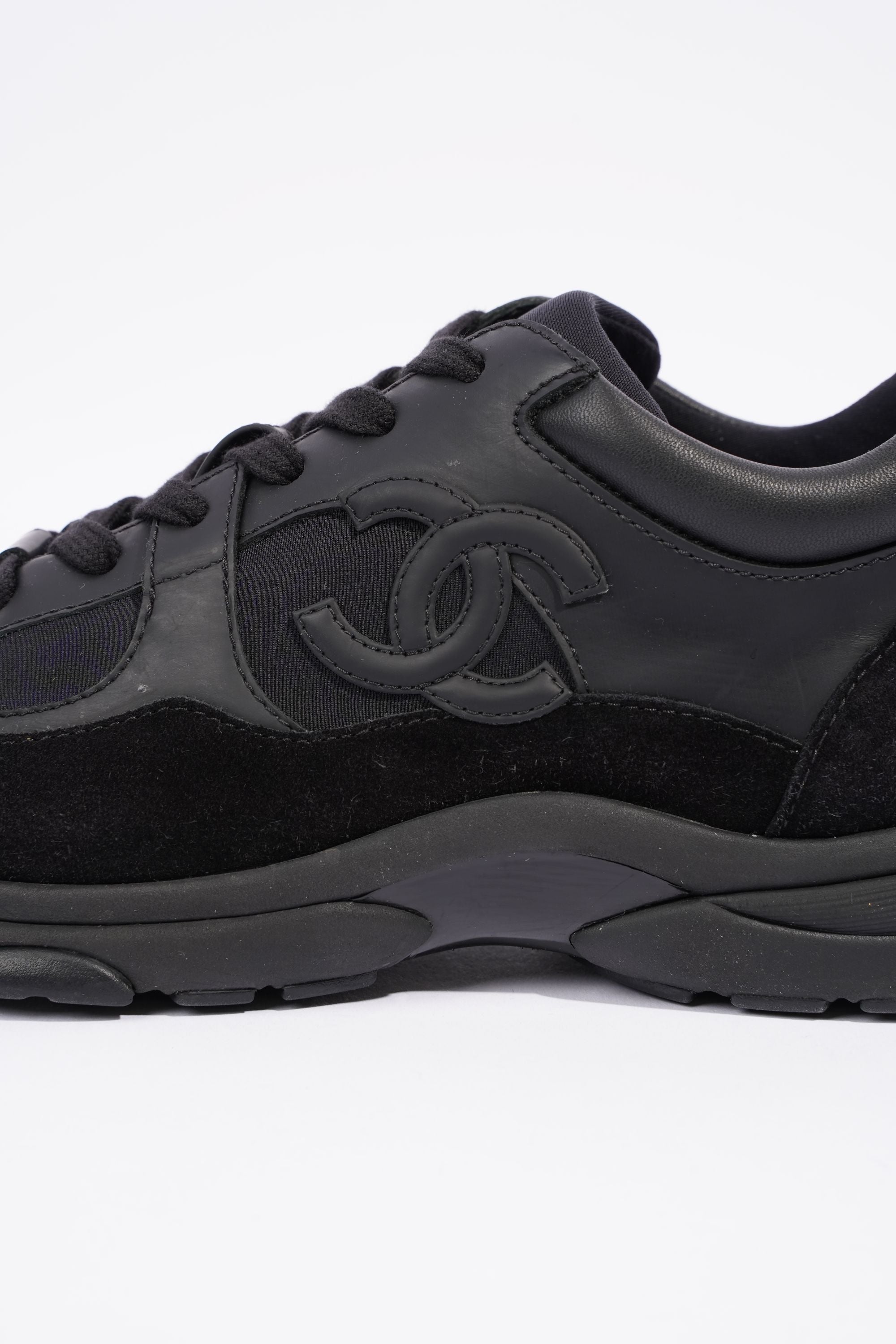 Chanel Womens Runner Black Suede EU 39.5 / UK 6.5