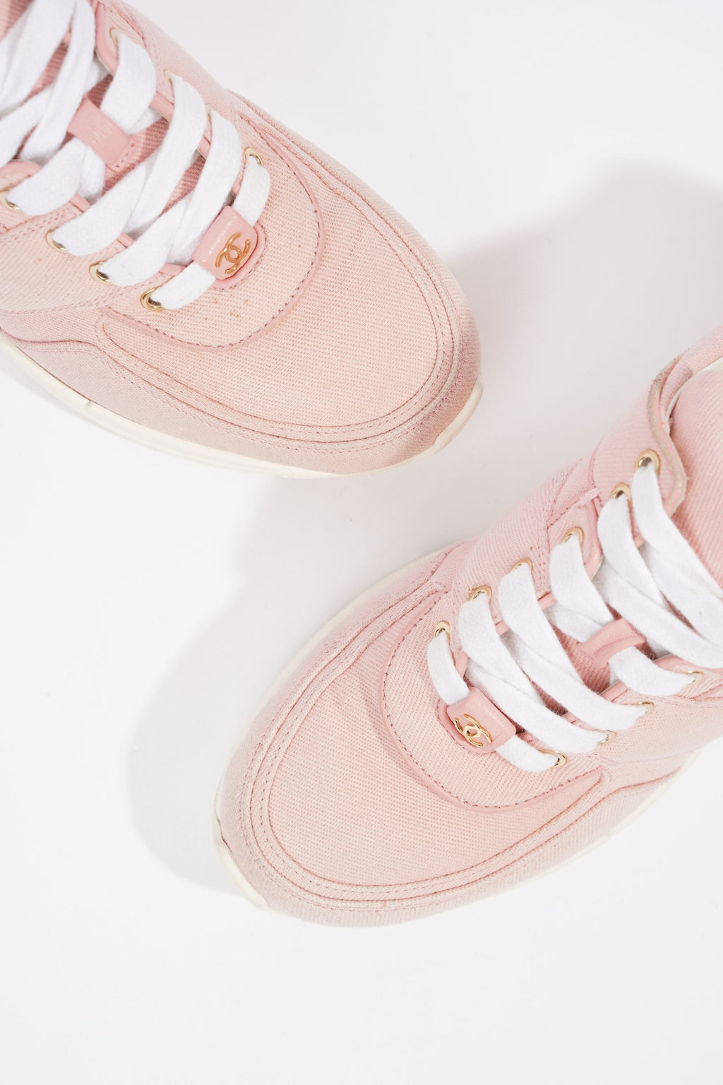 Chanel Womens Tennis Sneaker Salmon / White EU 37.5 / UK 4.5
