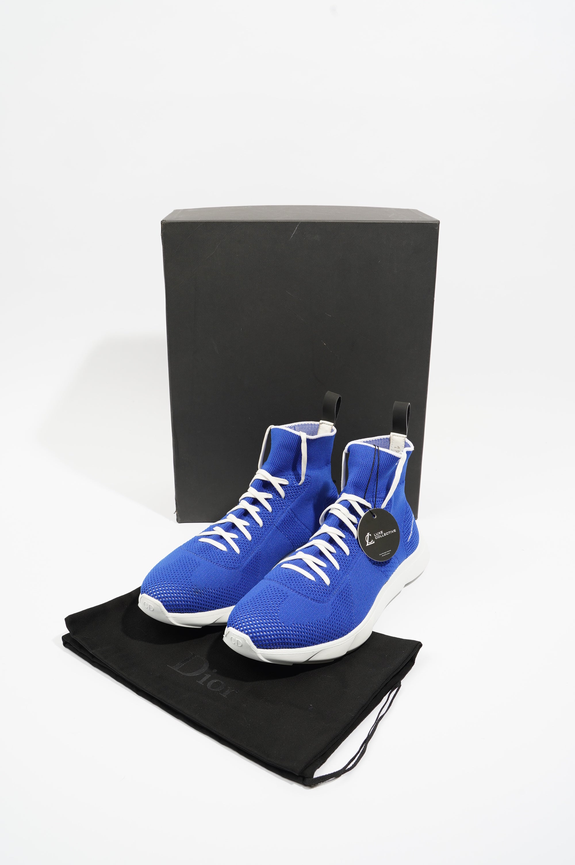 Christian Dior Mens B21 High Top Blue EU 41 / UK 7
