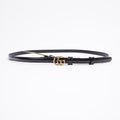 Gucci Womens Marmont Thin Belt Black Patent Leather 90cm - 36"