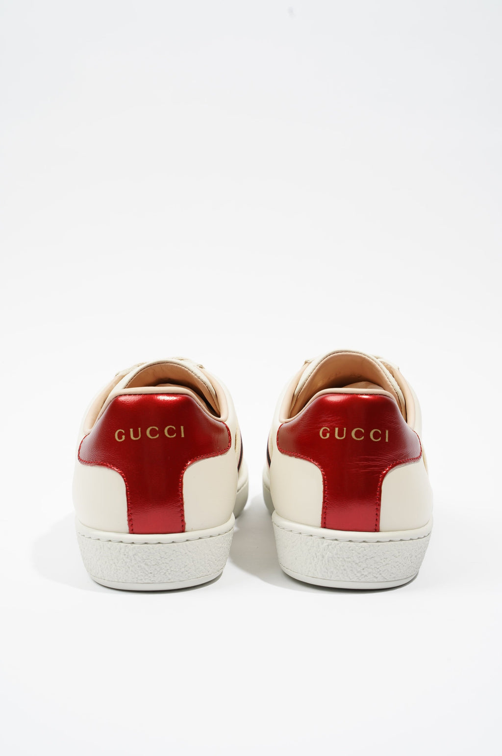 Gucci Womens Ace Stripe White / Red EU 37 / UK 4