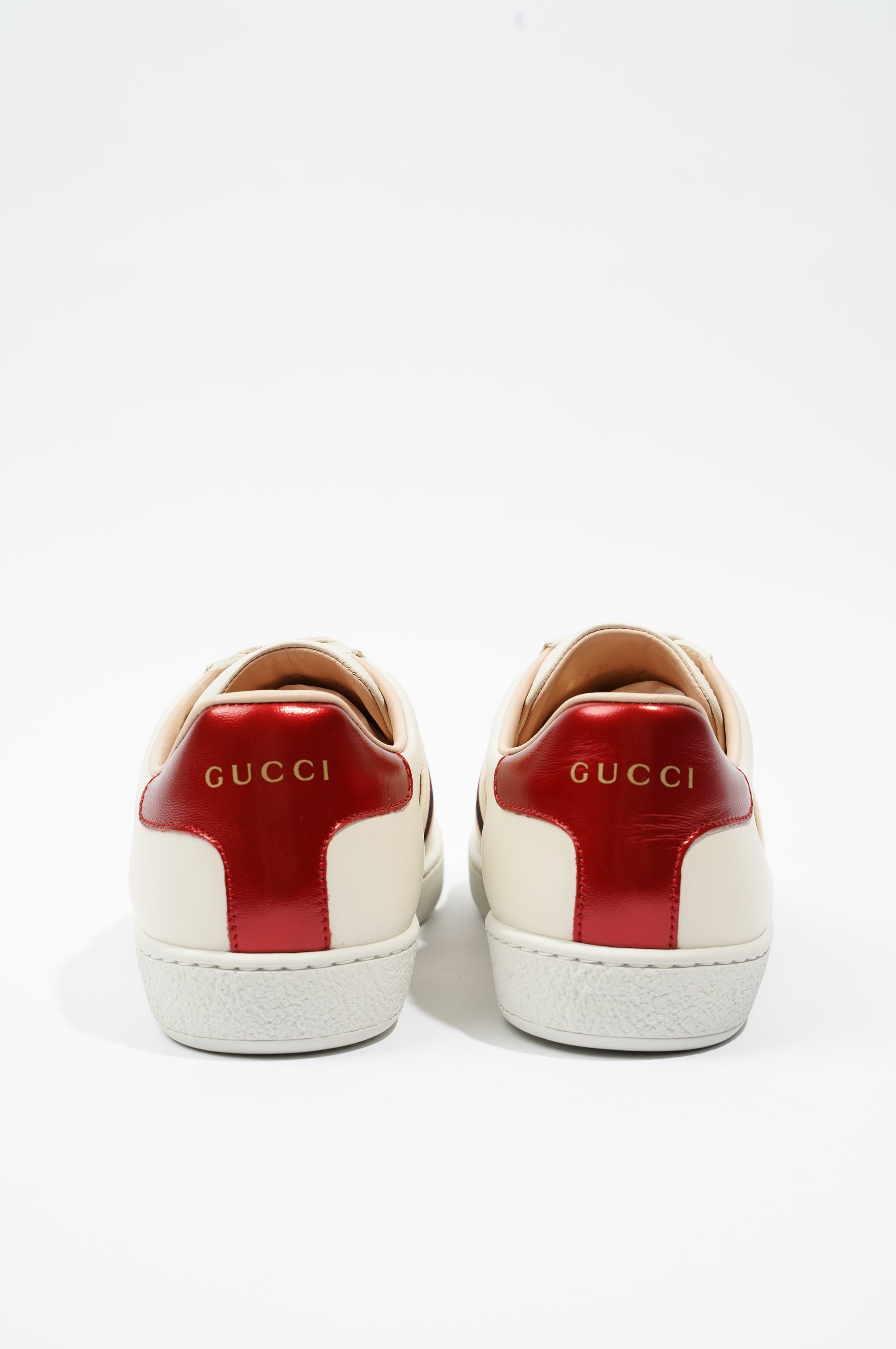 Gucci Womens Ace Stripe White / Red EU 37 / UK 4