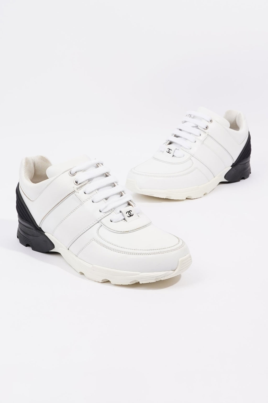 Chanel Womens Tennis Sneaker White EU 39.5 / UK 6.5