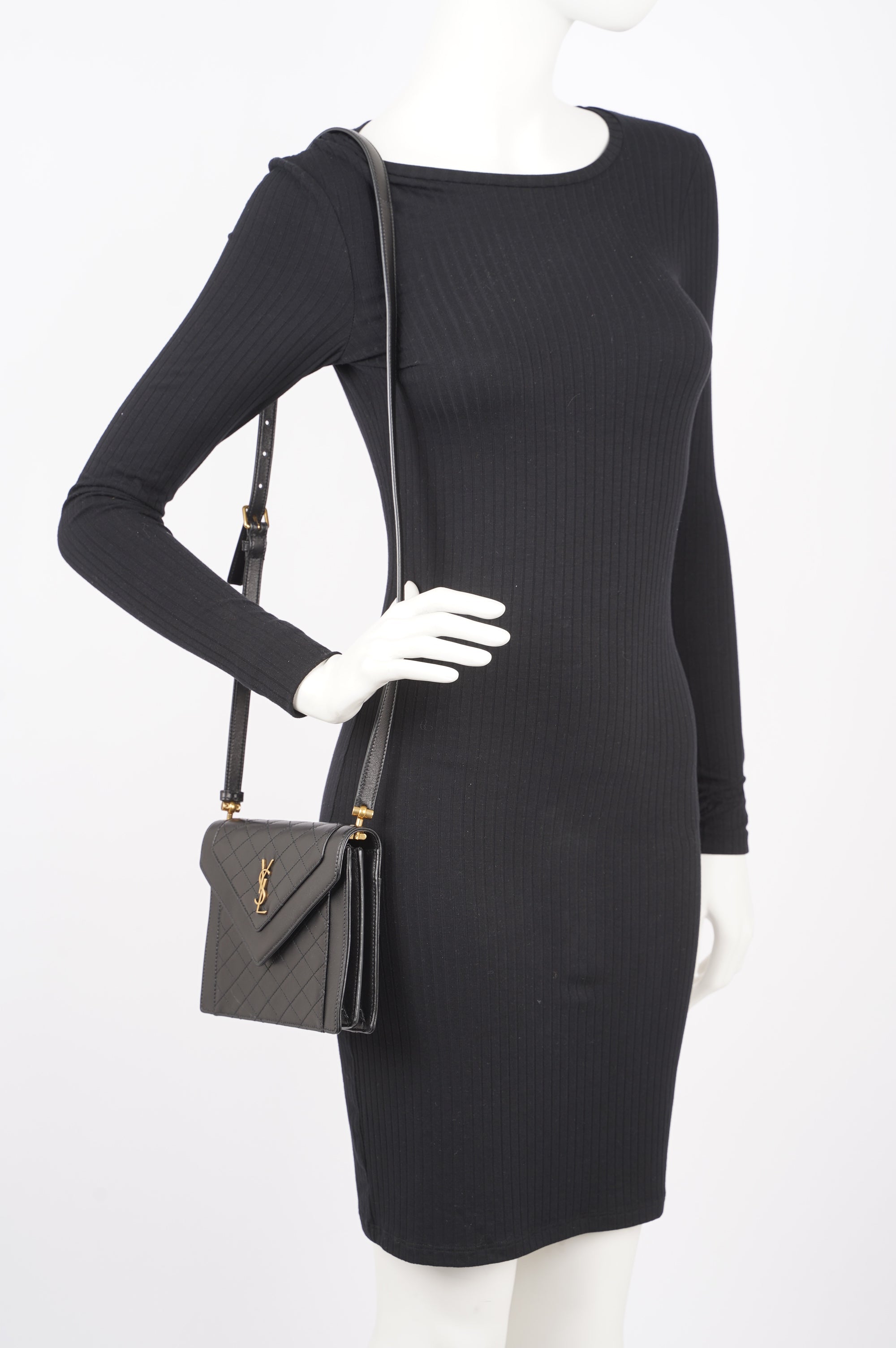 Saint Laurent Womens Gaby Satchel Black Mini