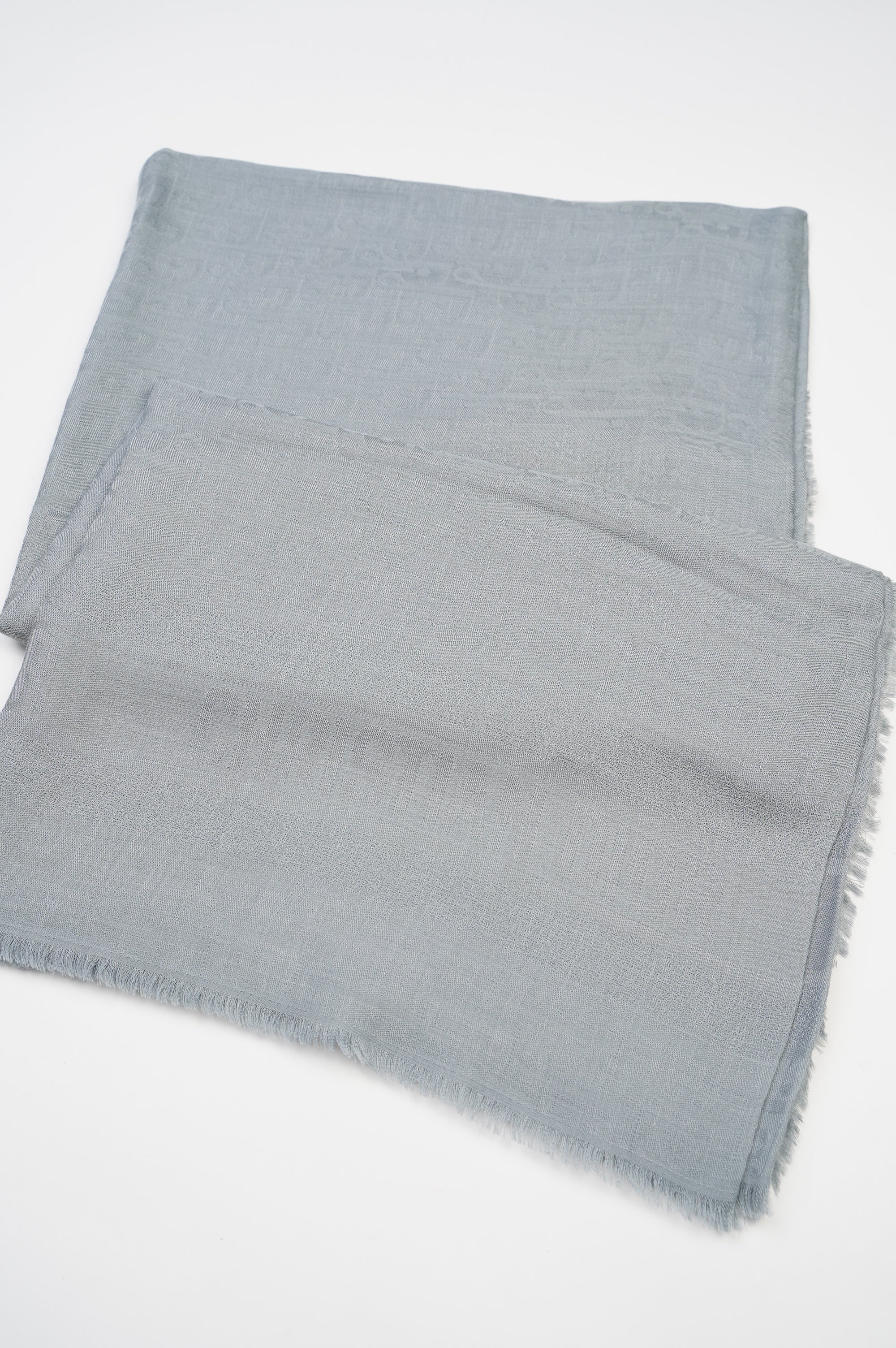 Christian Dior Womens Oblique Scarf Grey