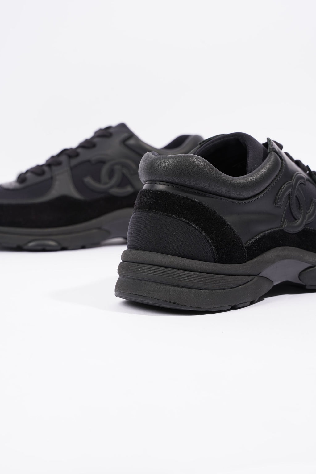 Chanel Womens Runner Black Suede EU 39.5 / UK 6.5